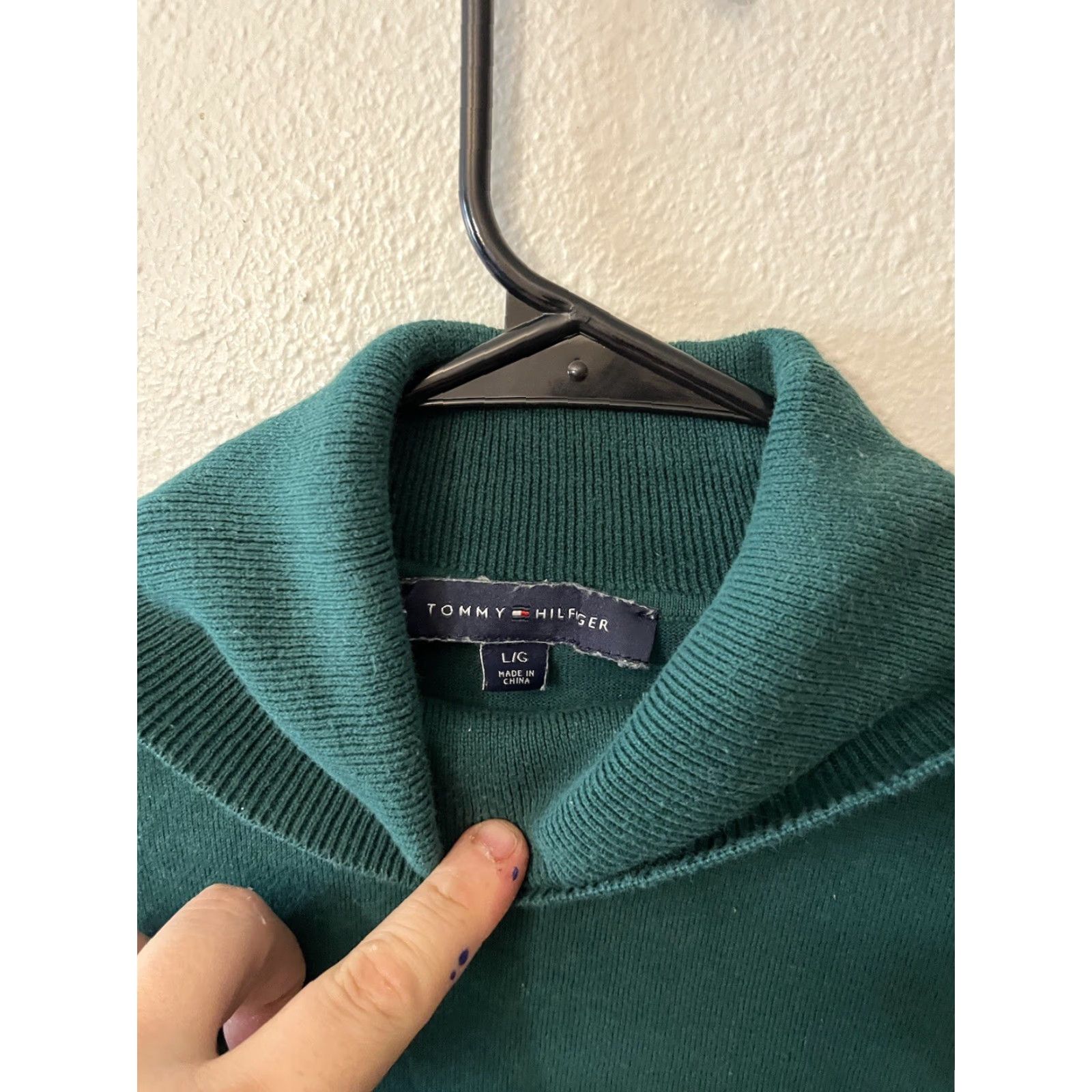 Tommy Hilfiger Tommy Hilfiger Womens Large Color Green Turtleneck Sweater Size L / US 10 / IT 46 - 2 Thumbnail