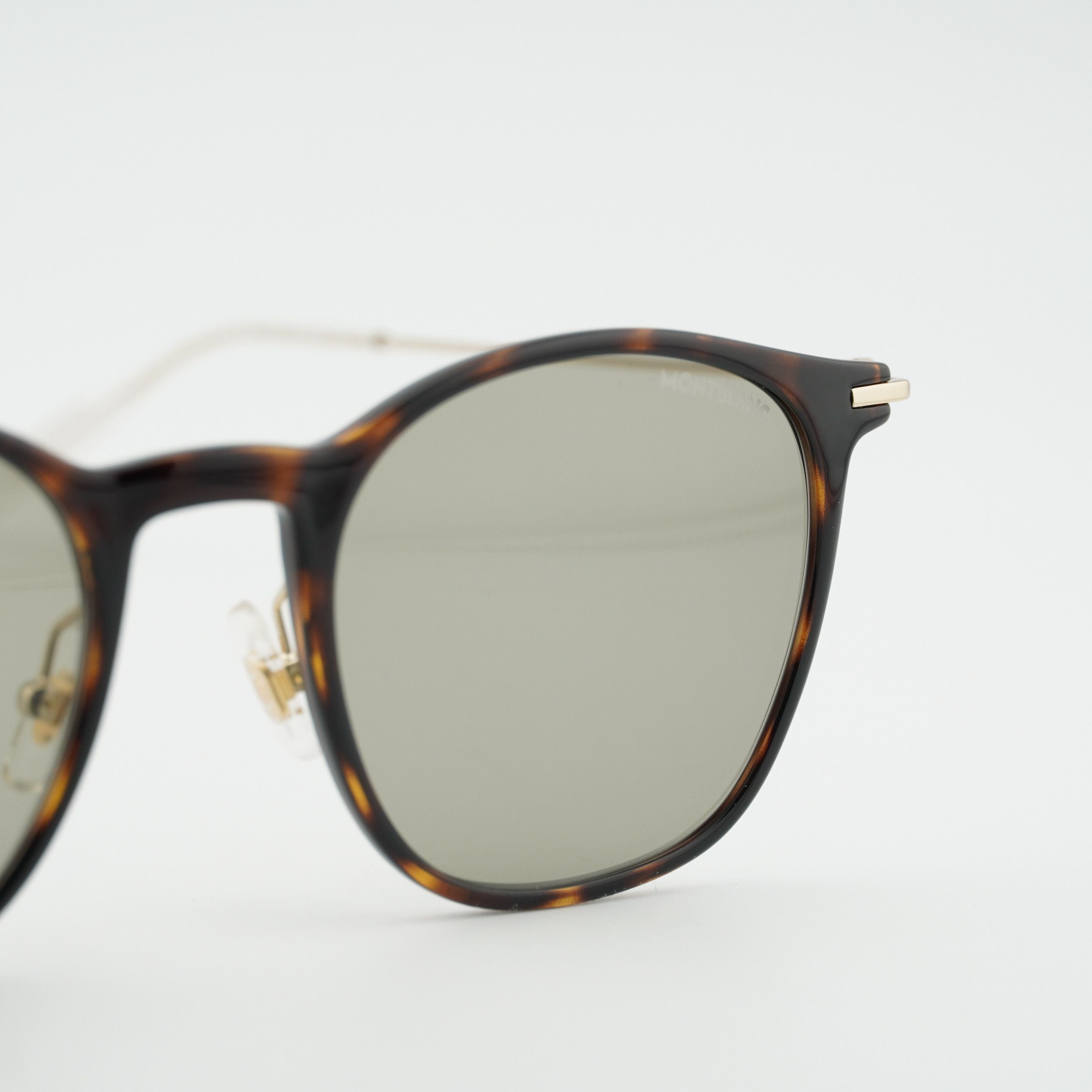 Montblanc Montblanc MB0098S 012 Sunglasses Havana/Gold Square Frame Size ONE SIZE - 3 Thumbnail