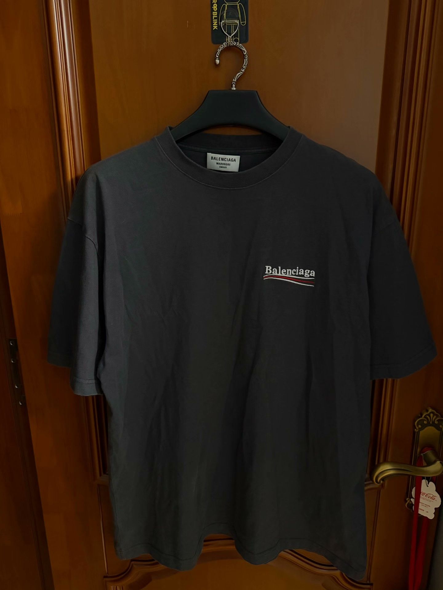 Balenciaga Balenciaga Embroidered Gray T-Shirt S Men Size US S / EU 44-46 / 1 - 1 Thumbnail