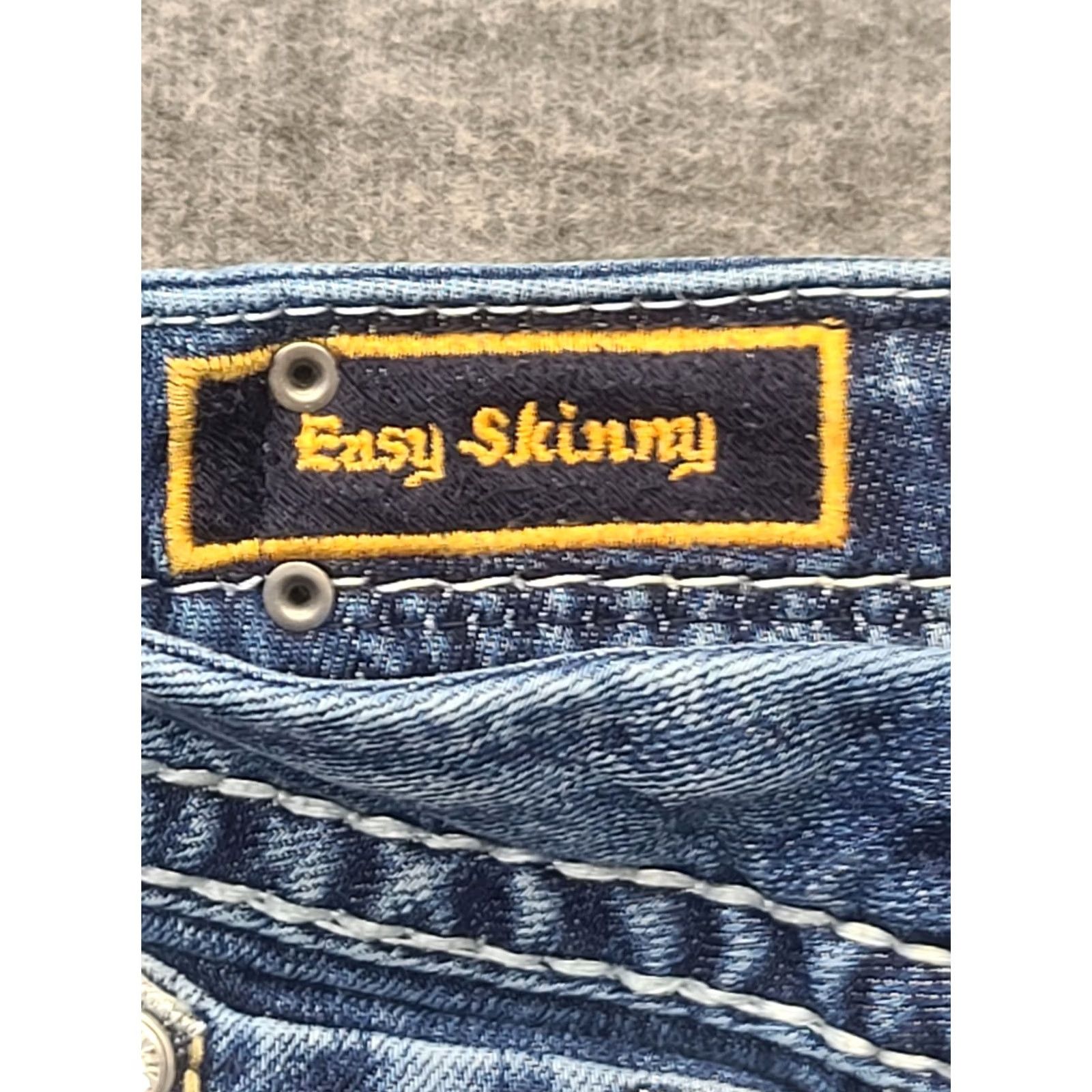 Vintage Rock Revival Jeans Womens 25x31 Betty Easy Skinny Fit Ankle Cut Low Rise Stretch Denim Blue 5-Pocket Size 42" / US 20 - 3 Thumbnail