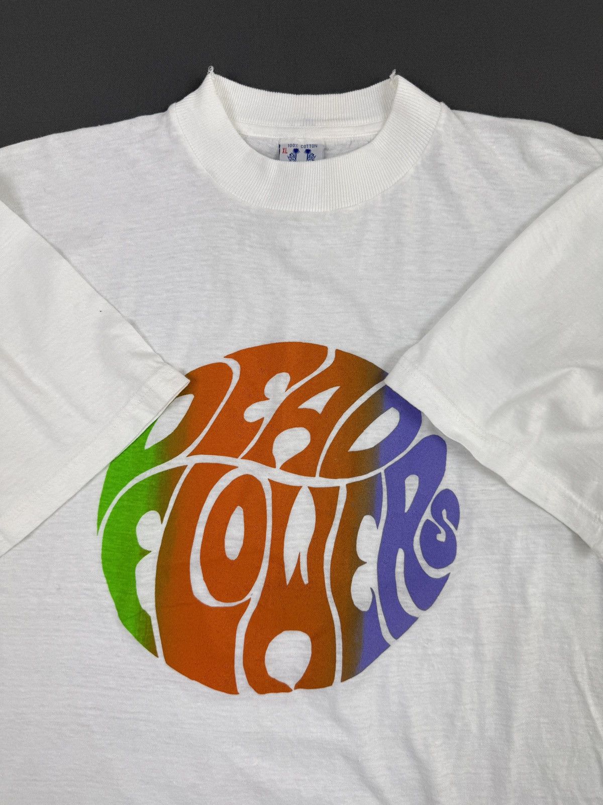 Band Tees 1990’s Vintage Dead Flowers Psychedelic Band Logo Tee Size US XL / EU 56 / 4 - 4 Thumbnail