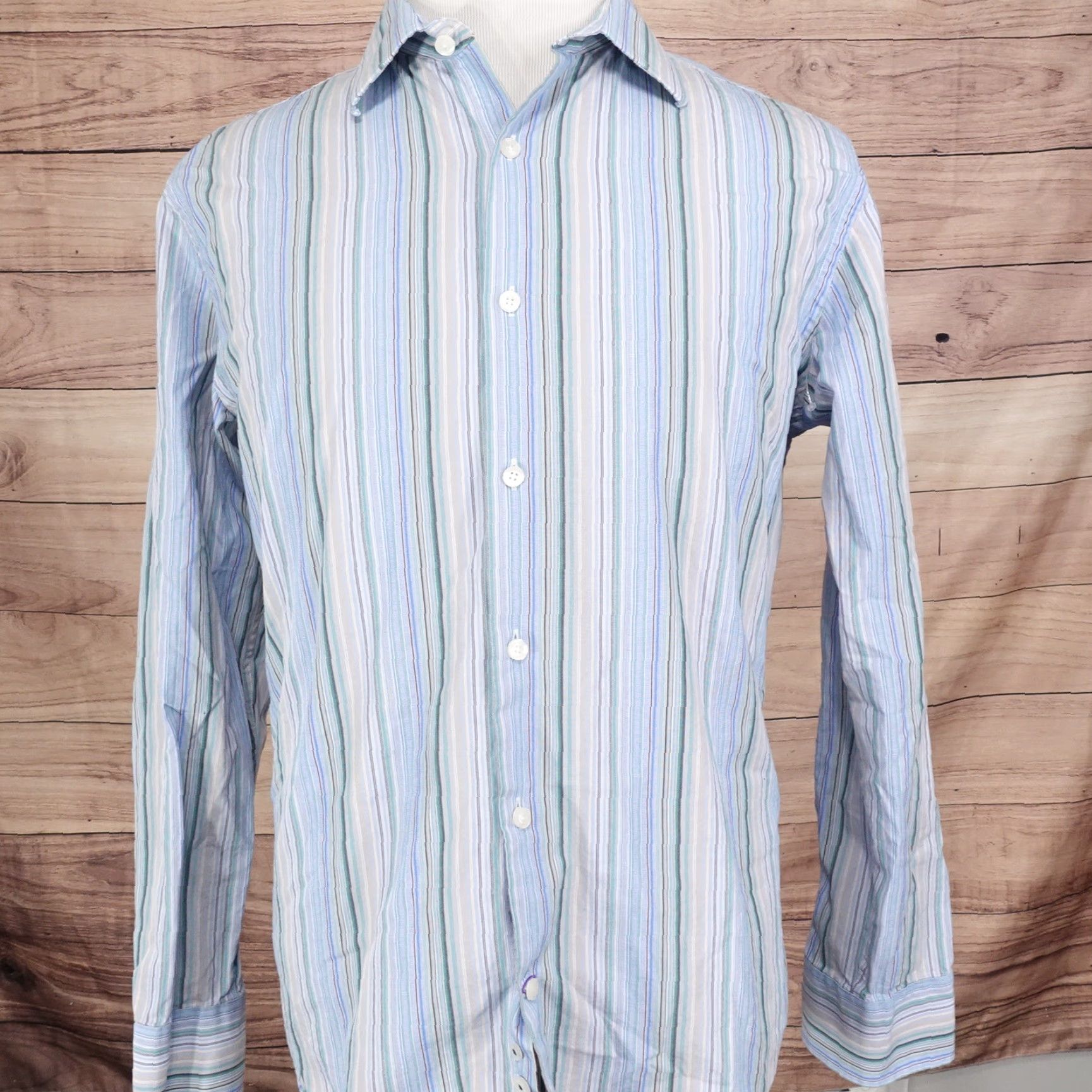Gap Vintage Gap Men's Long Sleeve Striped Button-Up Shirt Size Large Size US L / EU 52-54 / 3 - 3 Thumbnail
