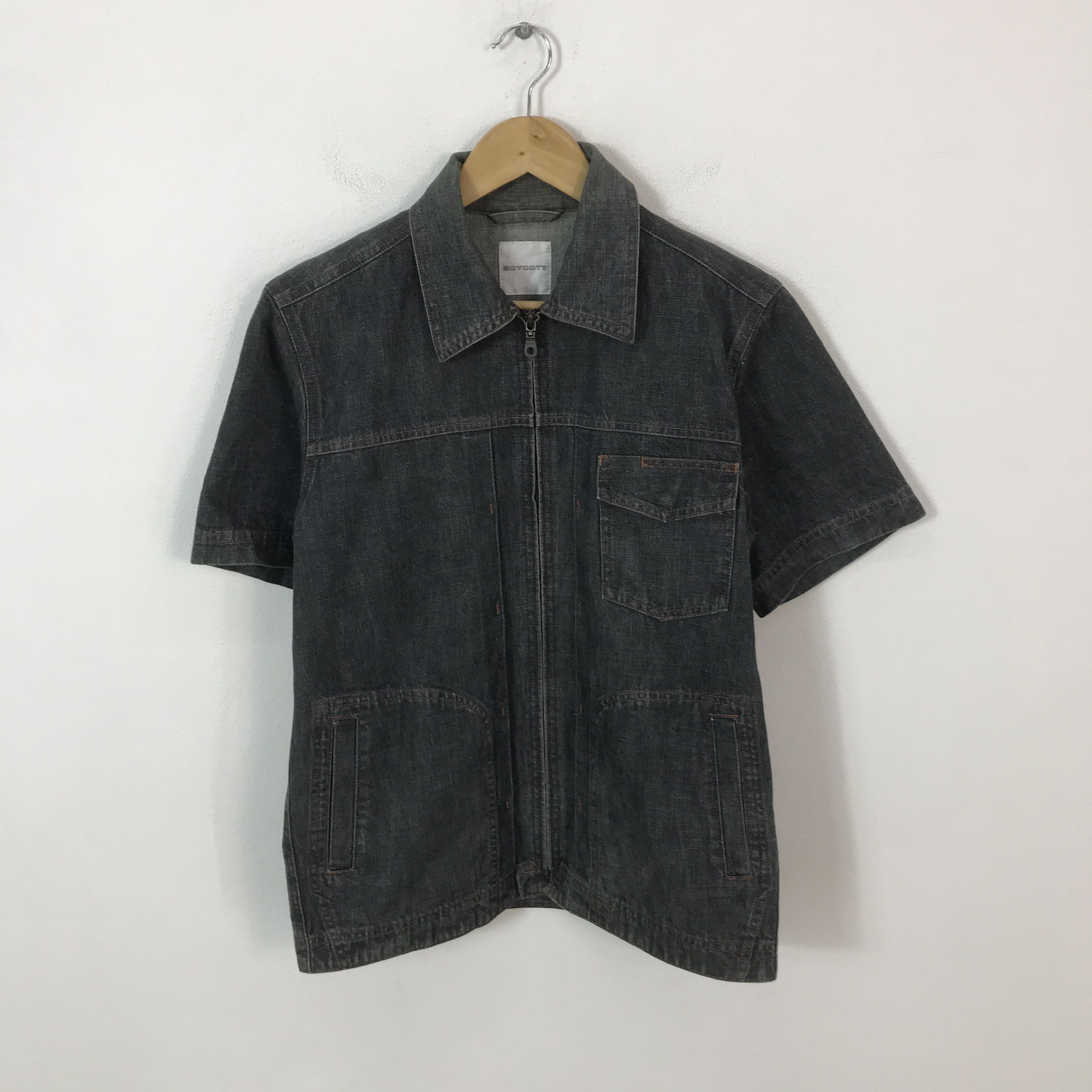 Boycott Boycott Japanese Denim Zipped Shirt style jacket K66B19 Size US L / EU 52-54 / 3 - 1 Thumbnail
