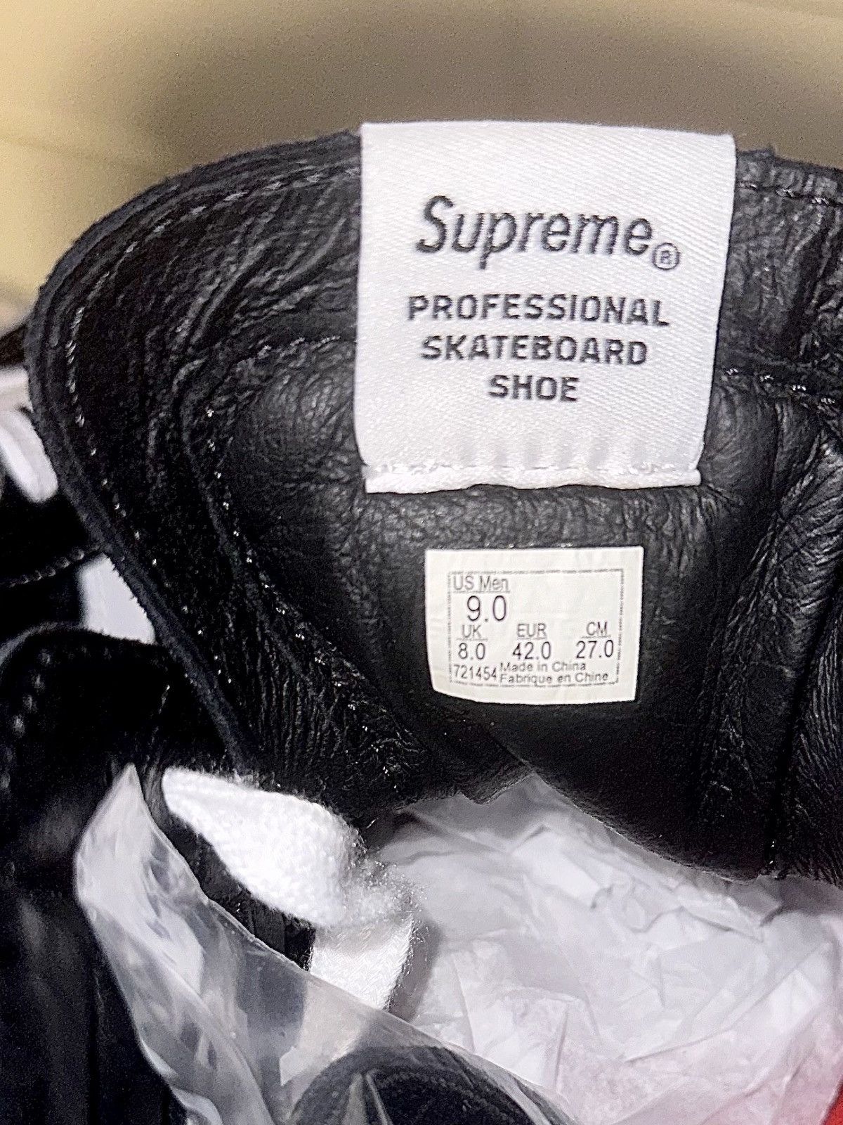 Supreme × Vans VANS X SUPREME “Sk8-Hi Reissue” Black Denim Shoes *Deadstock Size US 9 / EU 42 - 12 Thumbnail