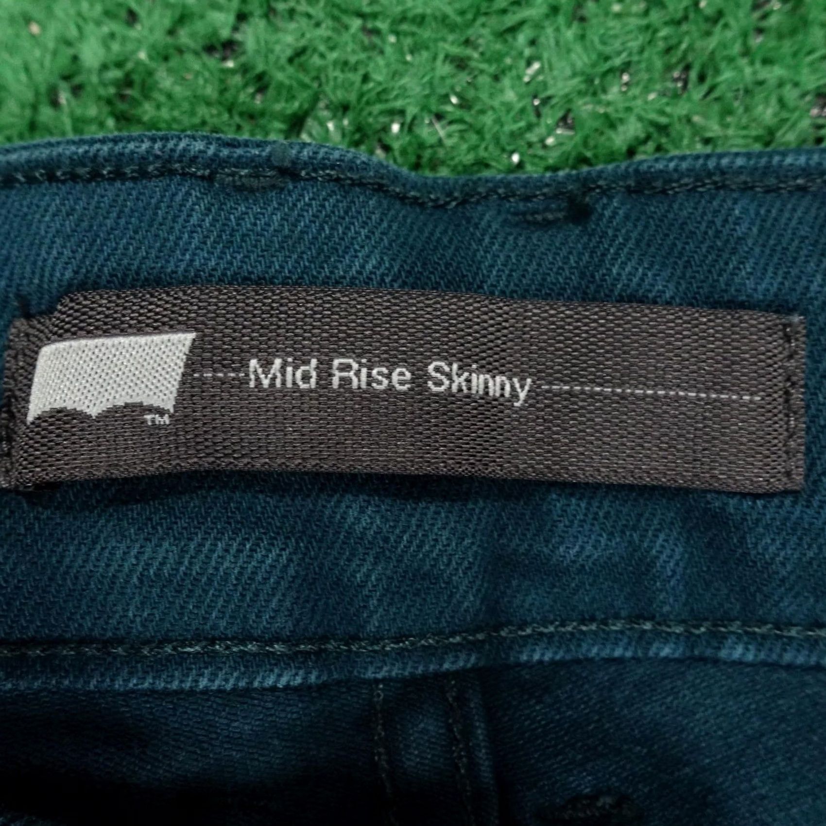 Levi's Levi's Jeans Womens 8M Green Mid Rise Skinny 31x31 Dark Wash Denim Stretch Jeans Regular 5-Pocket Design Button Logo Pocket Women Size 30" / US 8 / IT 44 - 6 Thumbnail