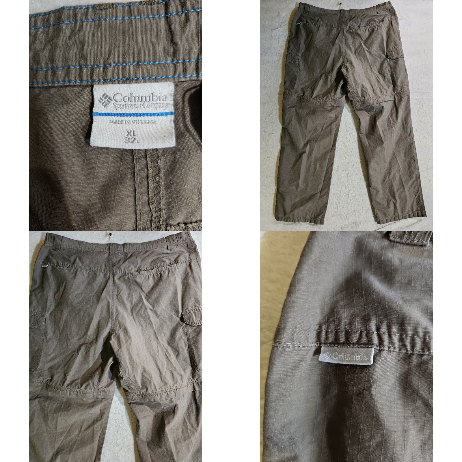 Vintage Columbia Sportswear Pants Cargo Convertible Hiking 2 Pair XL 32L Brown/Tan Size US 36 / EU 52 - 8 Thumbnail