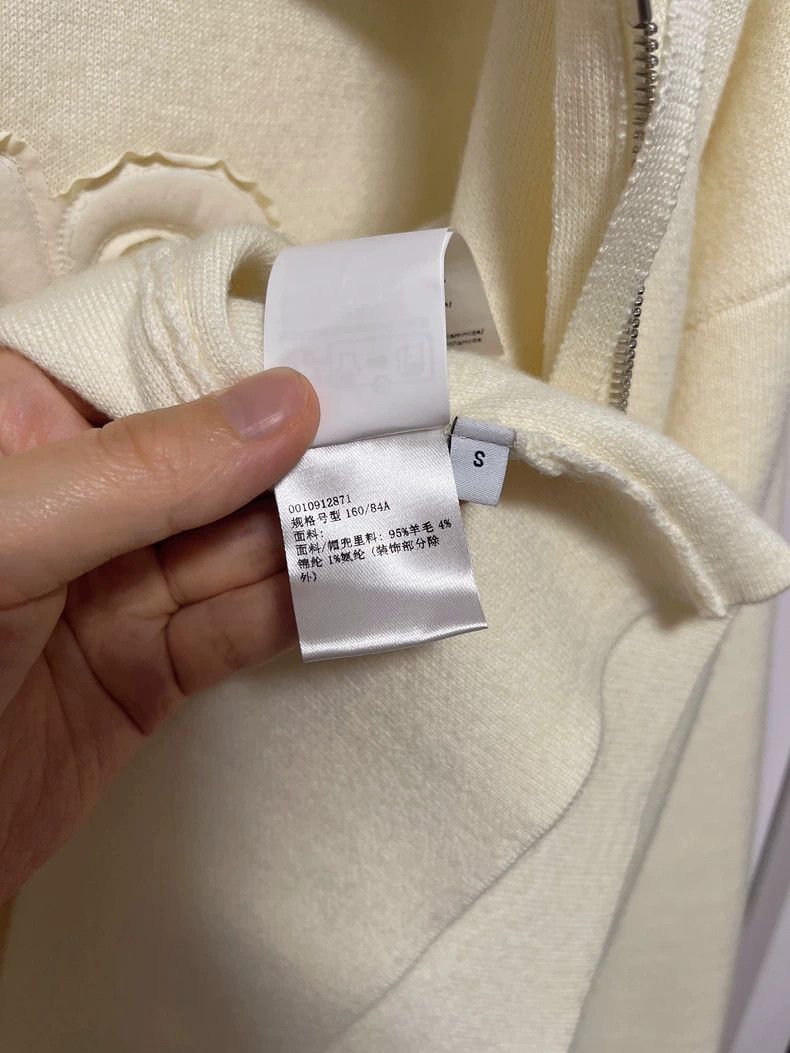 Loewe LOEWE White woolen coat Size S / US 4 / IT 40 - 8 Thumbnail