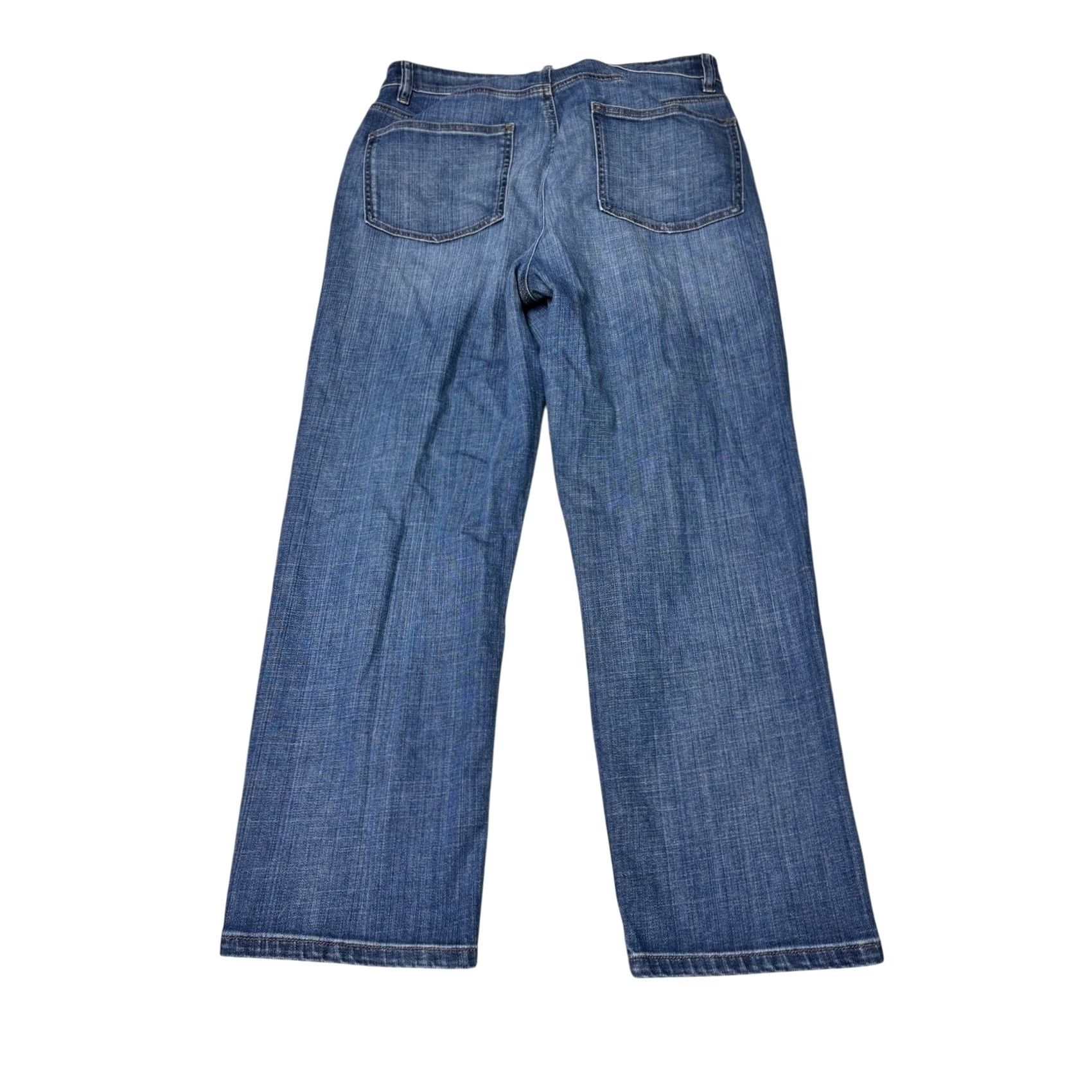 Eileen Fisher Eileen Fisher Organic Cotton Stretch Straight Leg Blue Jeans Women 12 W33 L26 Size 29" - 5 Thumbnail