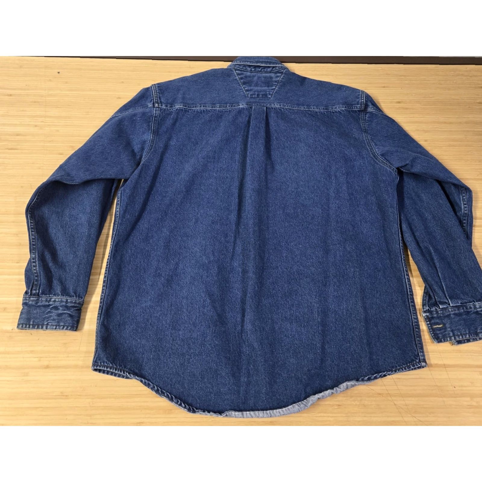 Harley Davidson VINTAGE Harley-Davidson Shirt Mens Large Blue Denim Button Up Long Sleeve Biker Casual Size US L / EU 52-54 / 3 - 6 Thumbnail
