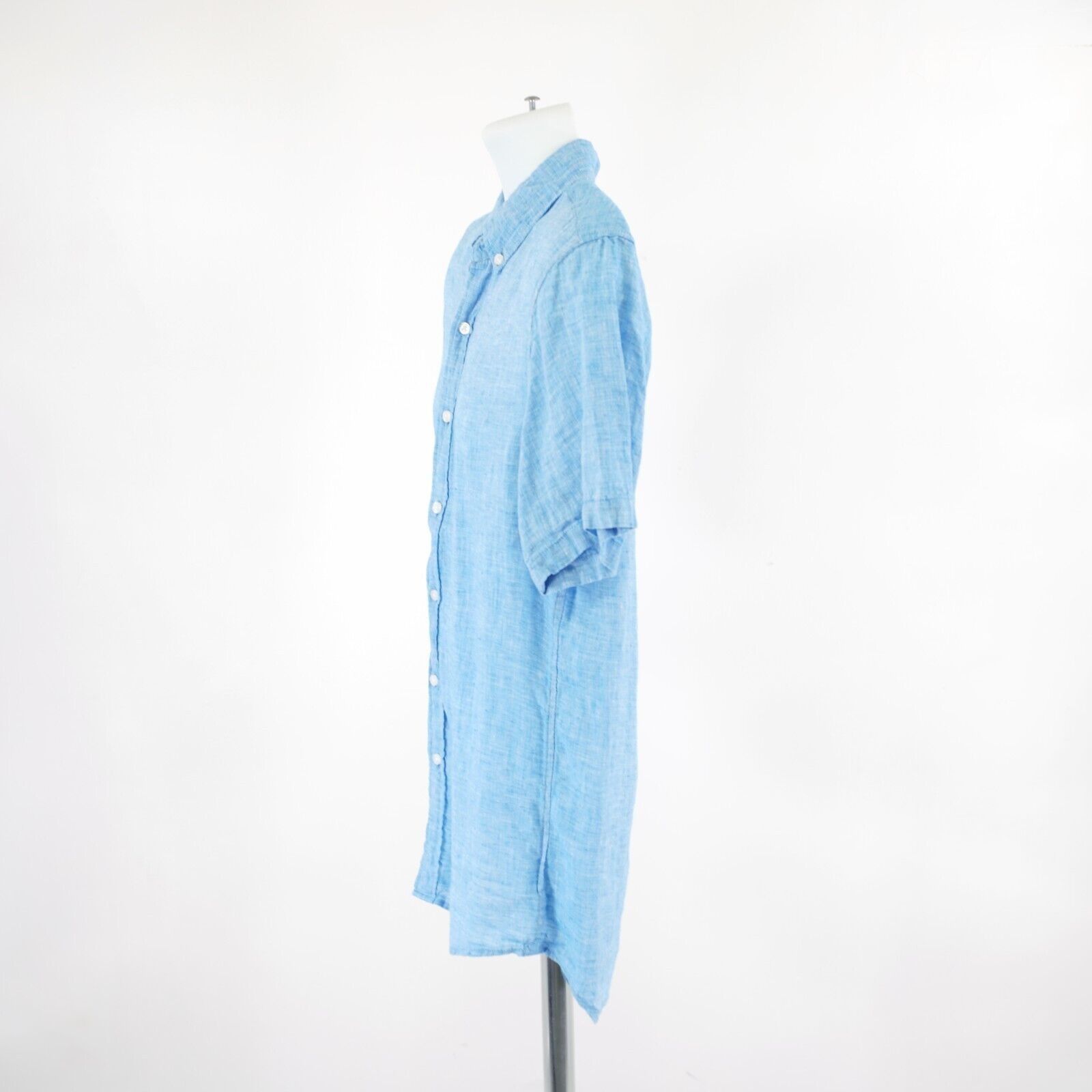 Michael Kors Michael Kors 100% Linen Slim Fit Blue Short Sleeve Medium Bu Size US M / EU 48-50 / 2 - 4 Thumbnail