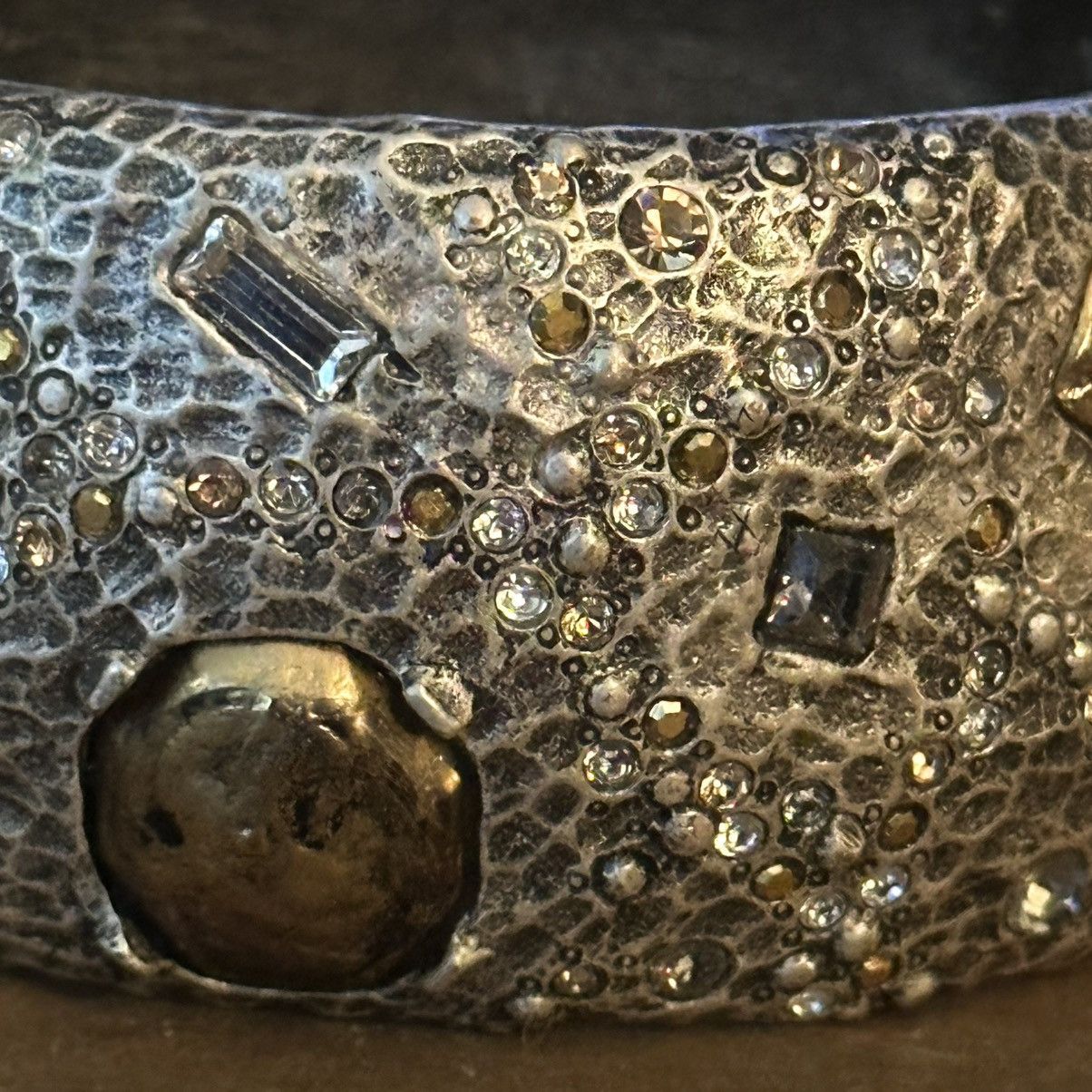 Other Tat2 Designs hammered silver embellished hinged bracelet Size ONE SIZE - 10 Thumbnail