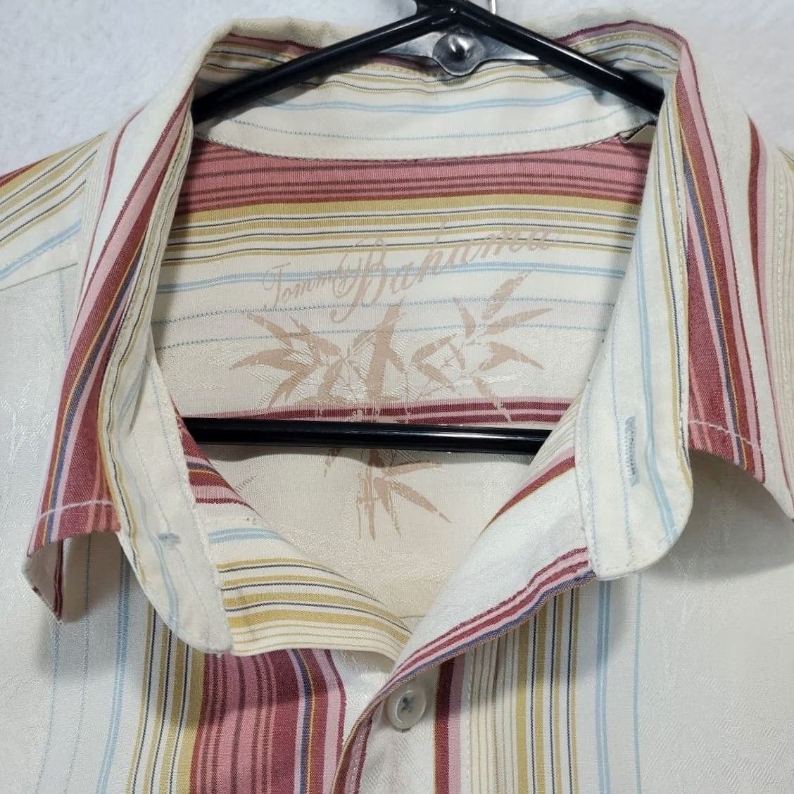 Tommy Bahama Tommy Bahama Silk Blend Casual Shirt Striped Button Front Beach Multicolor Men M Size US M / EU 48-50 / 2 - 5 Thumbnail