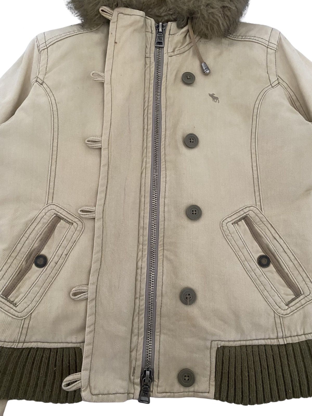 Abercrombie & Fitch Vintage Abercrombie and Fitch Fur Hooded Jacket Size S / US 4 / IT 40 - 4 Thumbnail
