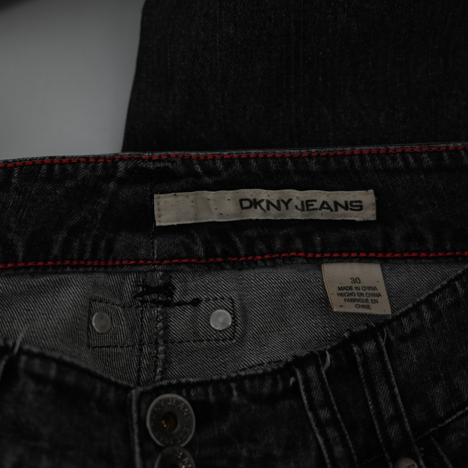 DKNY DKNY Skinny Jeans Y2K Style Zipper Faded Black Women Size 30 Size 30" / US 8 / IT 44 - 3 Thumbnail