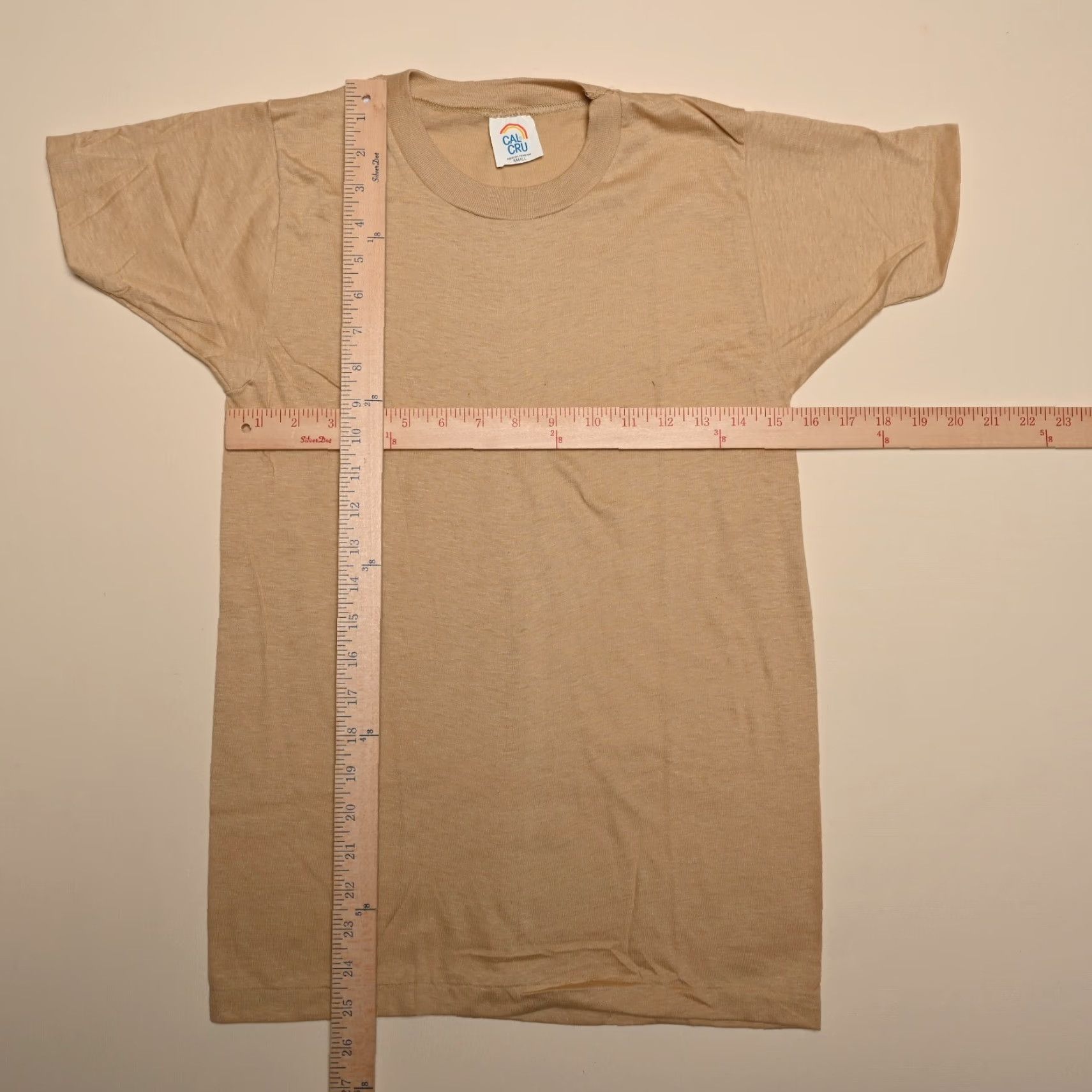 Vintage AUTHENTIC VINTAGE 80s Cal Cru Tan Basic Blank Short Sleeve T-Shirt S - 4834 Size US S / EU 44-46 / 1 - 3 Thumbnail
