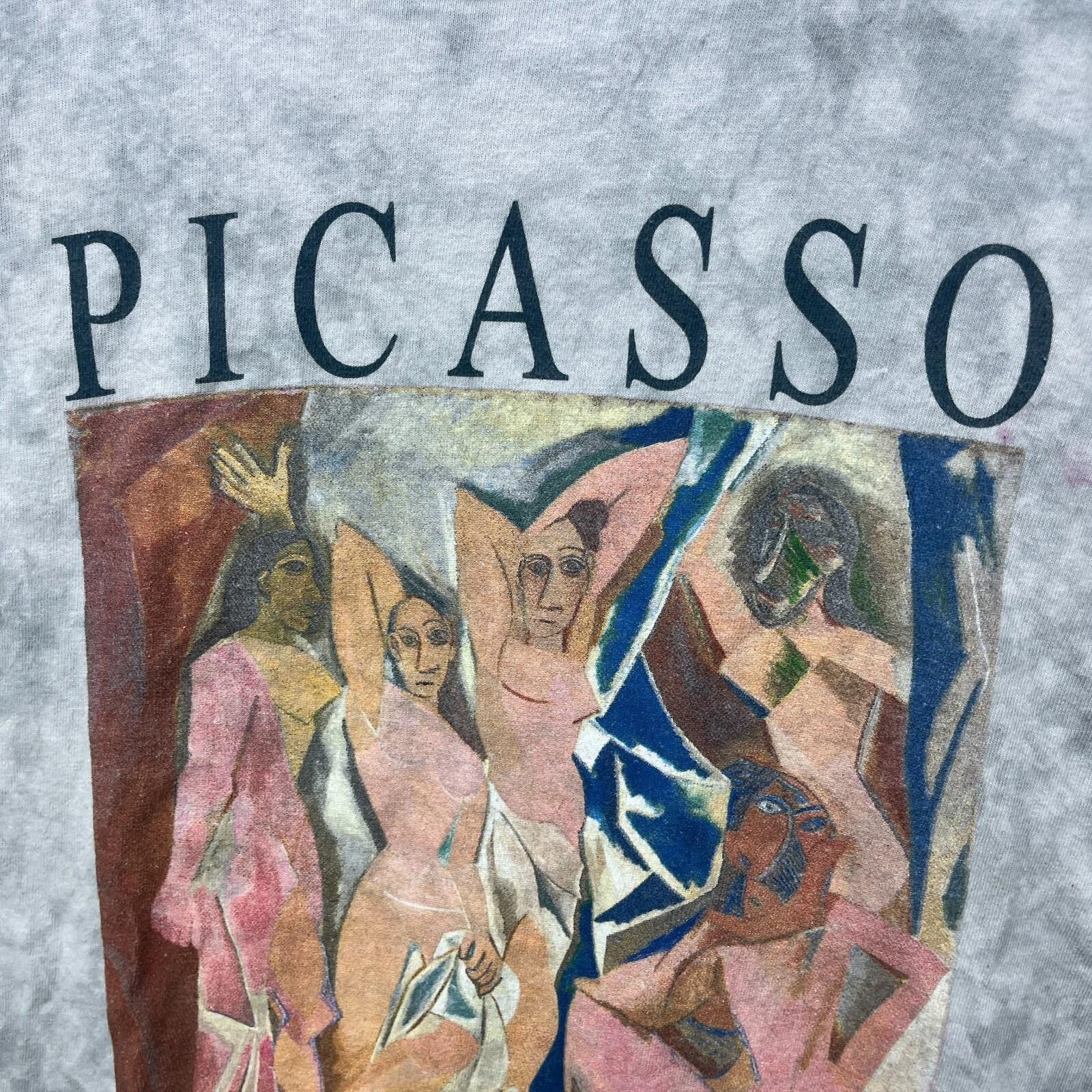 NBA Vintage Y2K Picasso Naked Women Art Tie-Dye T-Shirt Large Size US L / EU 52-54 / 3 - 3 Thumbnail