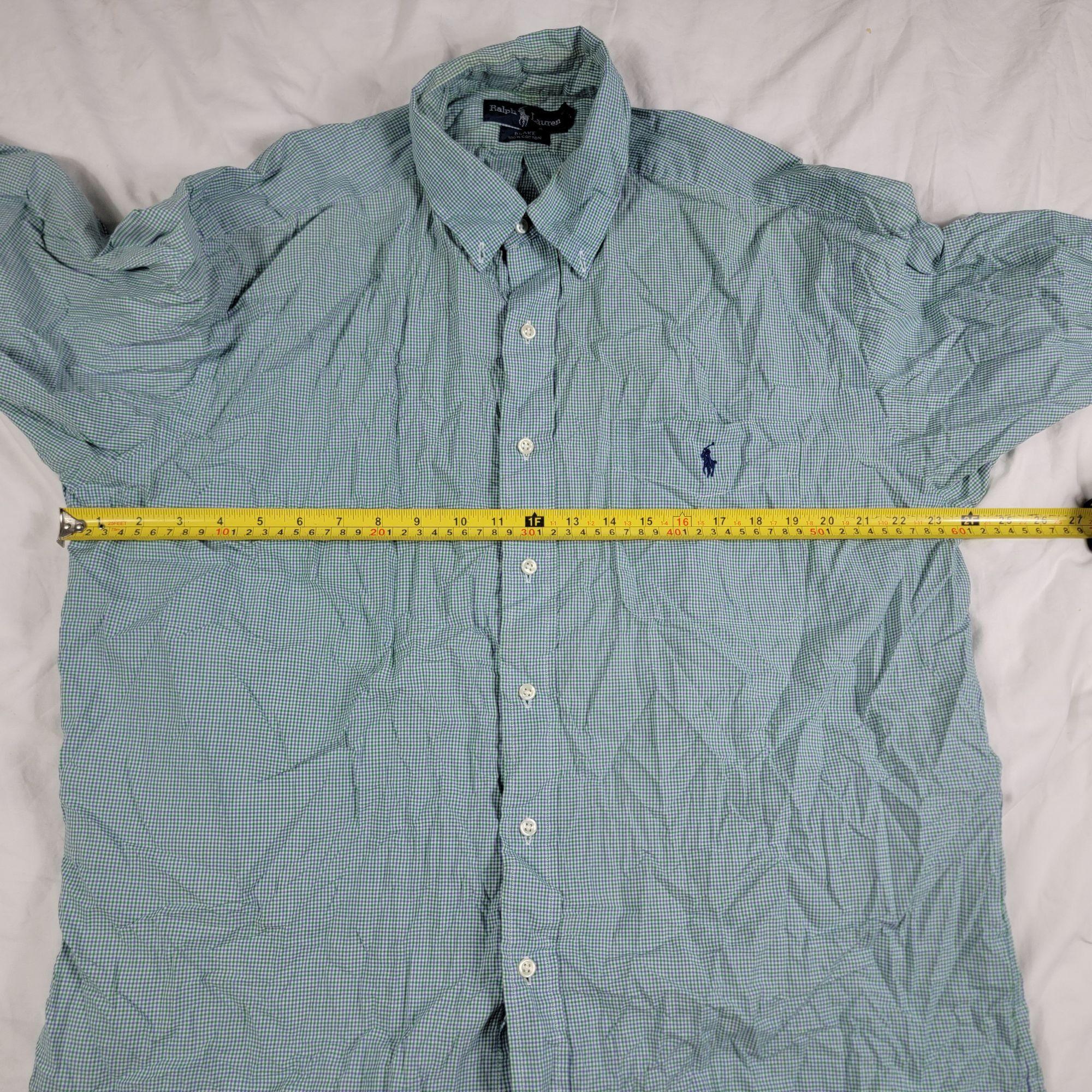 Ralph Lauren Ralph Lauren Blake Mens Large Green Plaid Button Down Shirt Size US L / EU 52-54 / 3 - 7 Thumbnail
