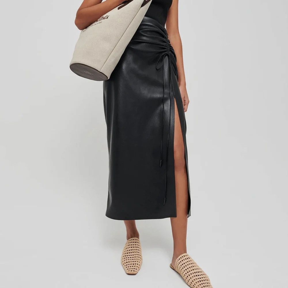 Nanushka Nanushka Vegan-Leather Midi Skirt Size 25" / US 0 / IT 36 - 12 Thumbnail