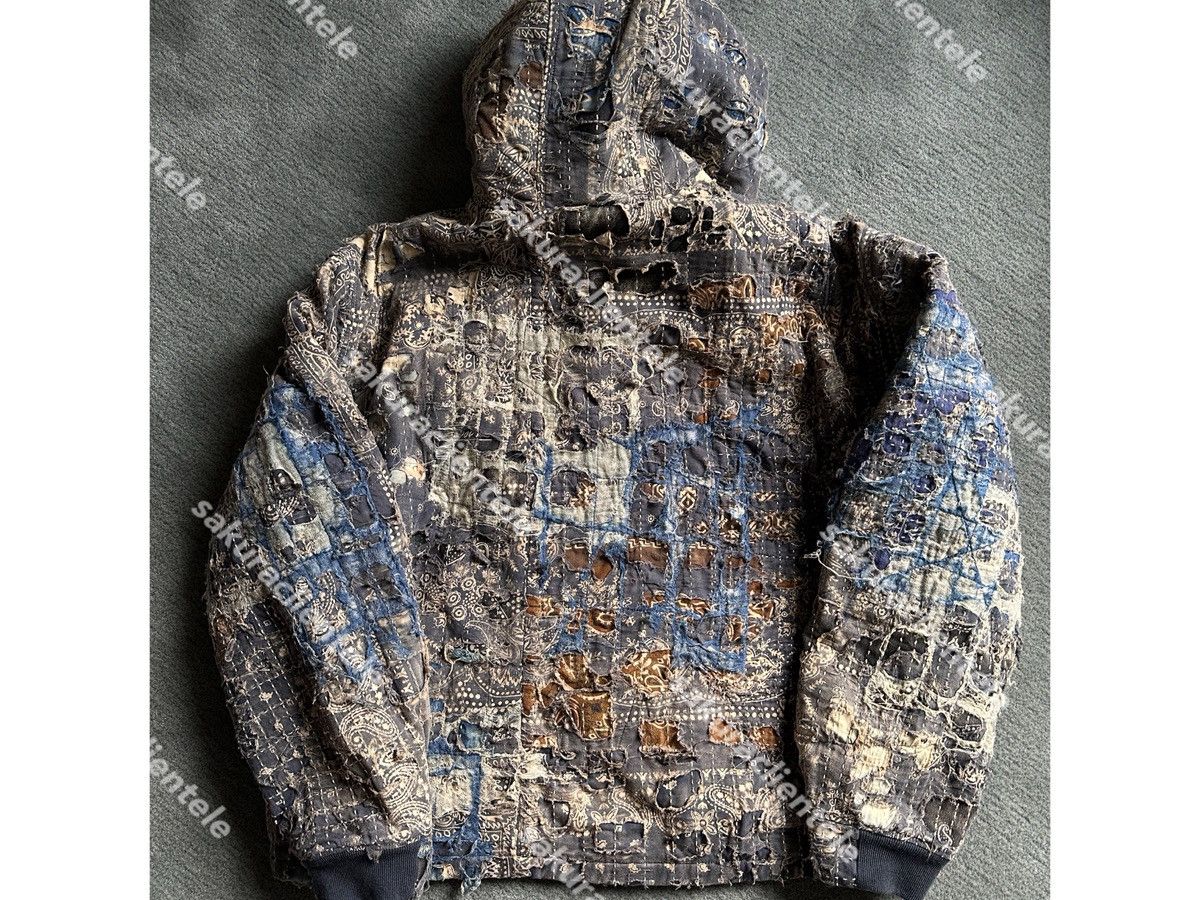Kapital Kapital Multi-Boro Black Blue Mix Hooded Jacket Size US XL / EU 56 / 4 - 2 Thumbnail