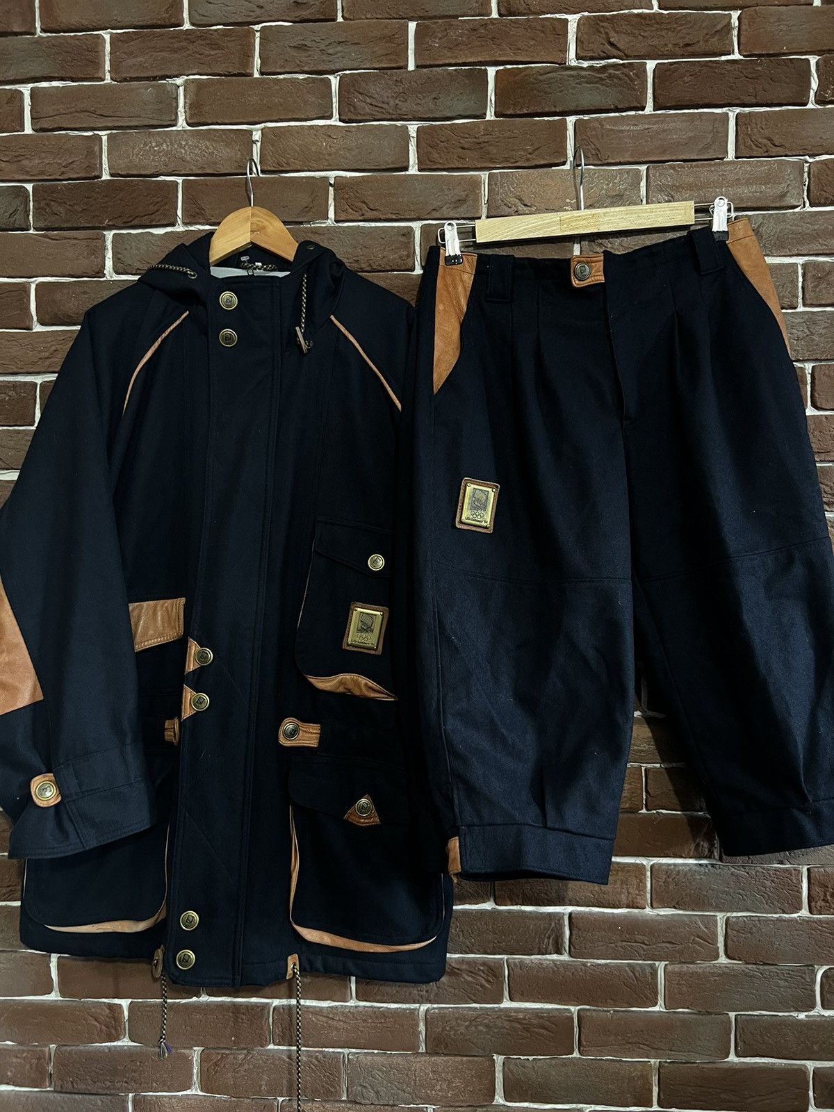 USA Olympics 90’s Vintage Lillehammer 1994 Wool Zipped Heavy Coat Pants L Size US L / EU 52-54 / 3 - 1 Thumbnail