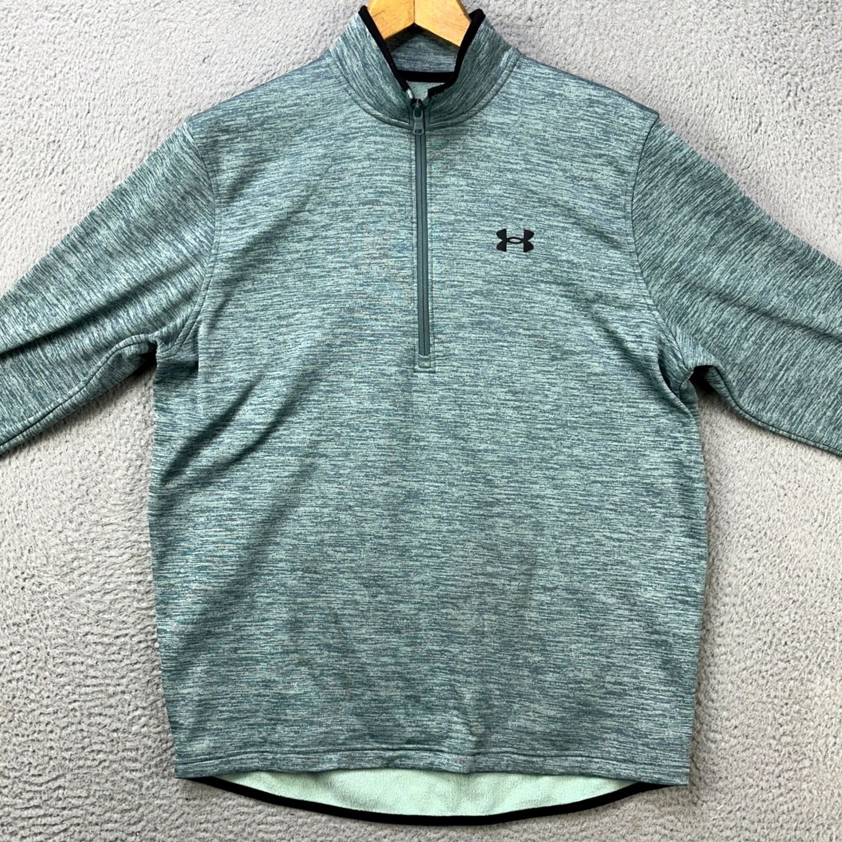 Under Armour Under Armour Cold Gear Sweatshirt Mens M Blue Quarter Zip Logo Loose Fit Size US M / EU 48-50 / 2 - 3 Thumbnail