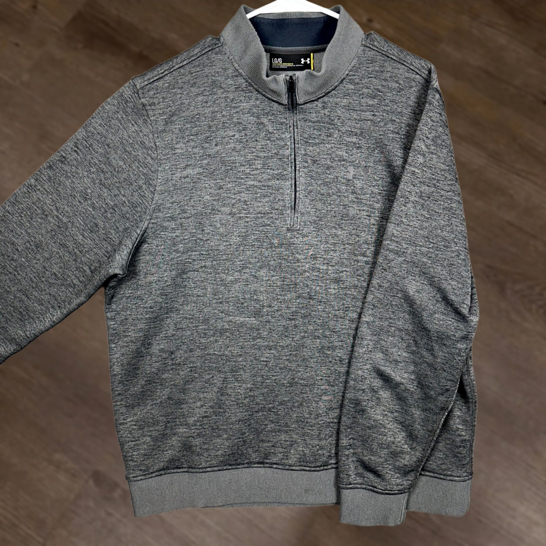 Under Armour Under Armour Sweatshirt Mens L Gray 1/4 Zip Pullover Mock Neck Moisture Wicking Golf Gym Running Jogging Walking Loose Fit Size US L / EU 52-54 / 3 - 1 Thumbnail