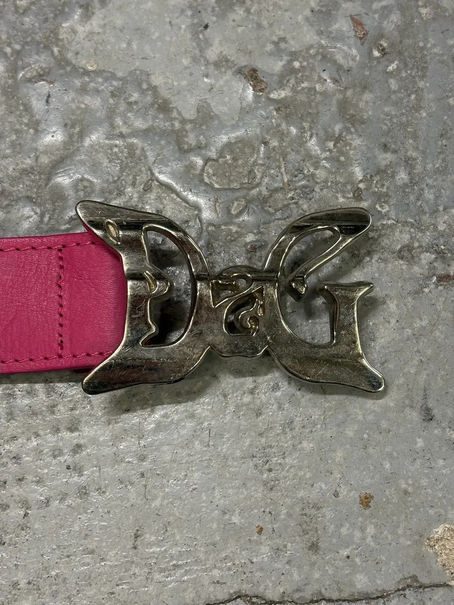 Dolce & Gabbana SS2004 Dolce & Gabbana Art Nouveau Pink Leather Belt Size ONE SIZE - 5 Thumbnail