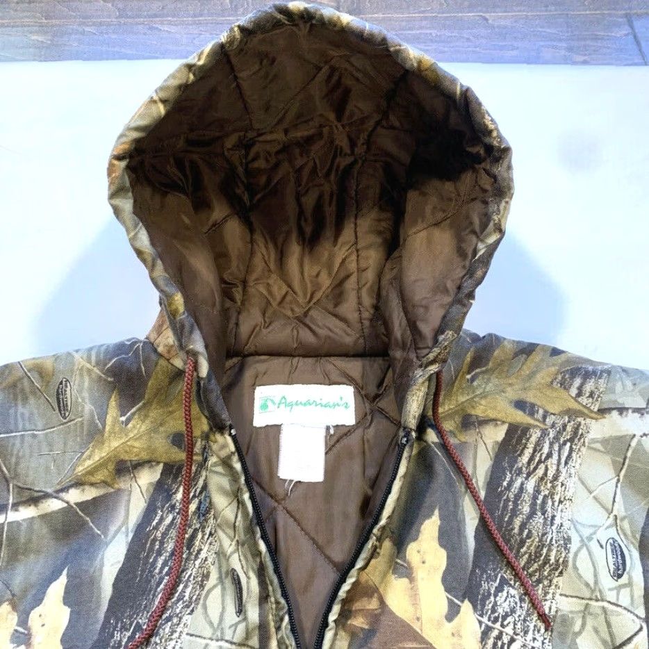 Realtree VINTAGE Aquarian's Realtree Hardwoods Camo Insulated Hooded Jacket XL Men Camouflage Bomber Coat Size US XL / EU 56 / 4 - 7 Thumbnail