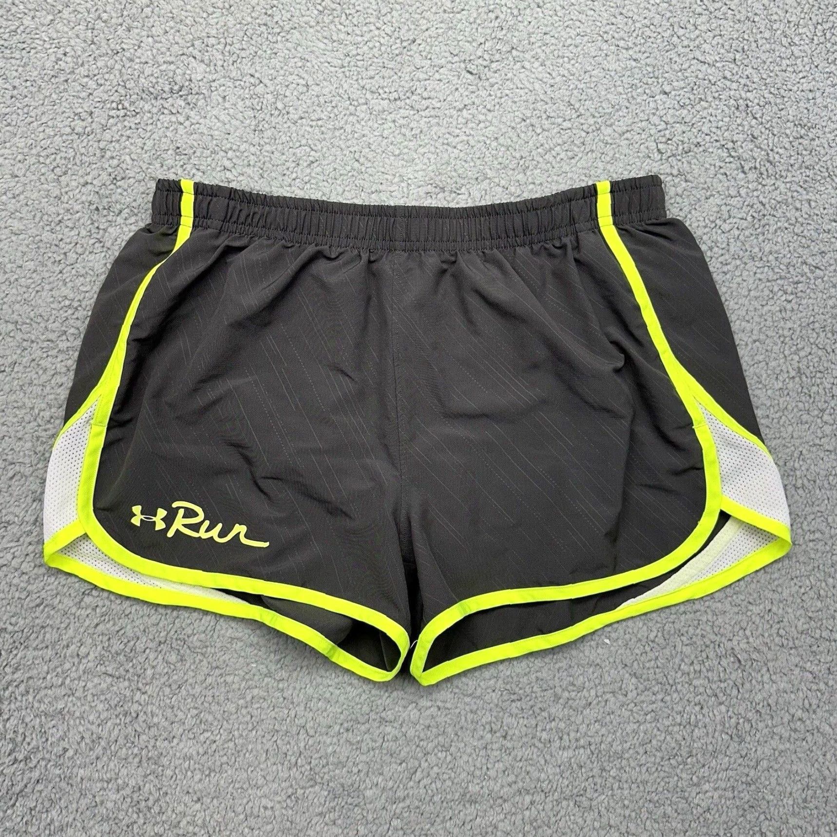 Under Armour VINTAGE Under Armour RUN Womens Size Medium HeatGear Loose Black Running Shorts Lined Size 32" / US 10 / IT 46 - 2 Thumbnail