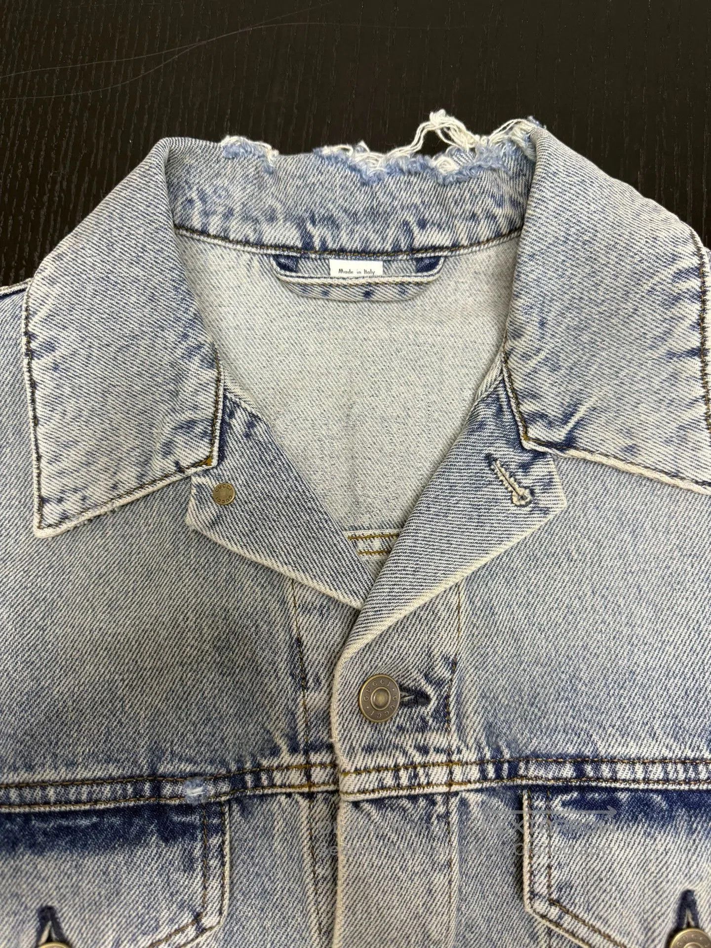 Gucci Gucci GG Flocked Teddy Bear Denim Jacket. Size US S / EU 44-46 / 1 - 3 Thumbnail