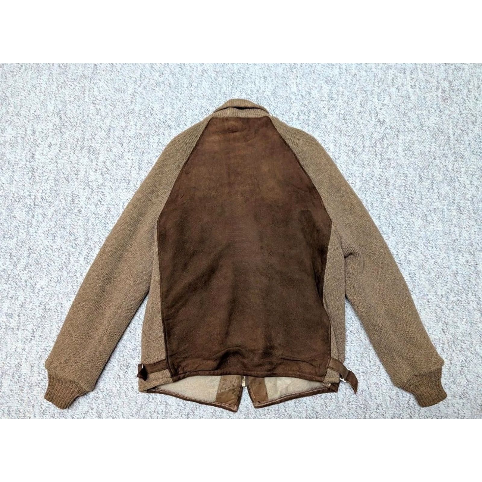 Vintage VINTAGE Ralph Edwards Car Club jacket Wool Suede cardigan Coat Jacket Mens 38 Brown 1950s Size US S / EU 44-46 / 1 - 2 Thumbnail