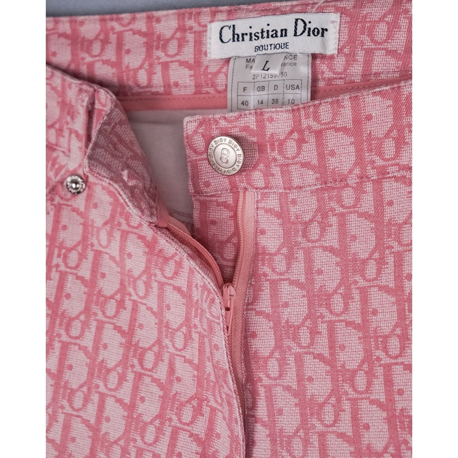 Dior Vintage dior pink women’s monogram logo y2k pants Size 32" / US 10 / IT 46 - 7 Thumbnail