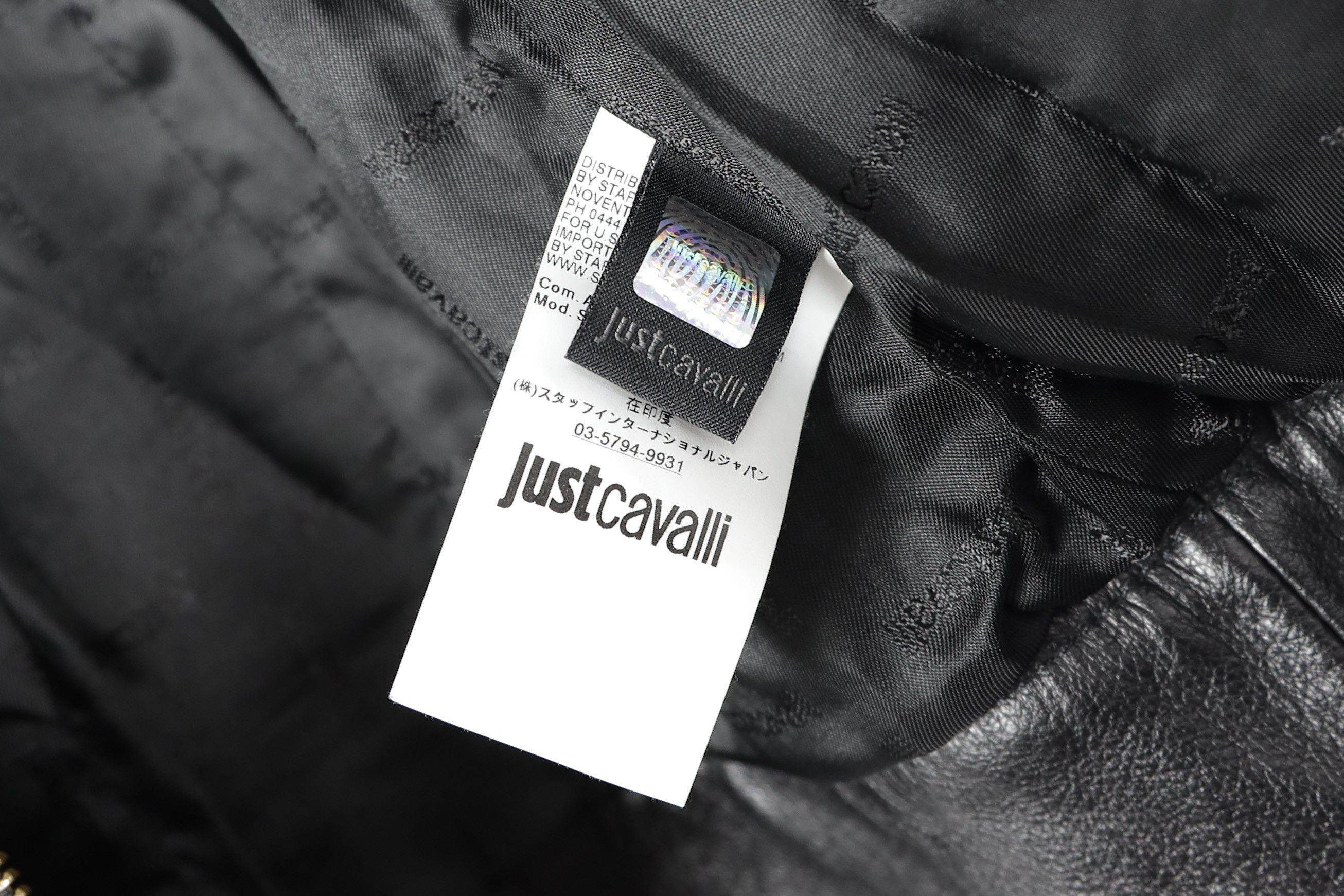 Just Cavalli Just Cavalli Roberto Embellished Biker Leather Jacket Size XS / US 0-2 / IT 36-38 - 9 Thumbnail