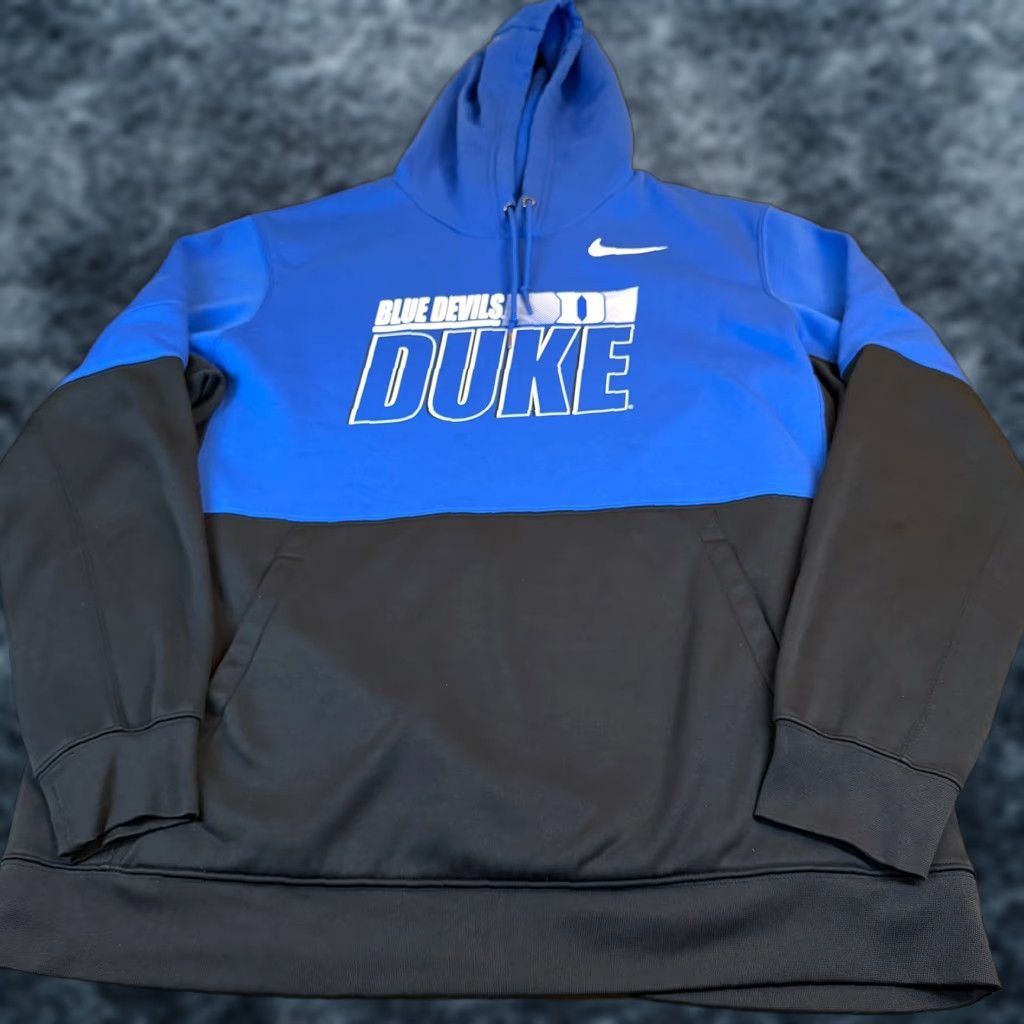 Nike Nike Duke Blue Devils Dri-FIT Colorblock Hoodie Blue Black On-Field Mens XL Size US XL / EU 56 / 4 - 1 Thumbnail
