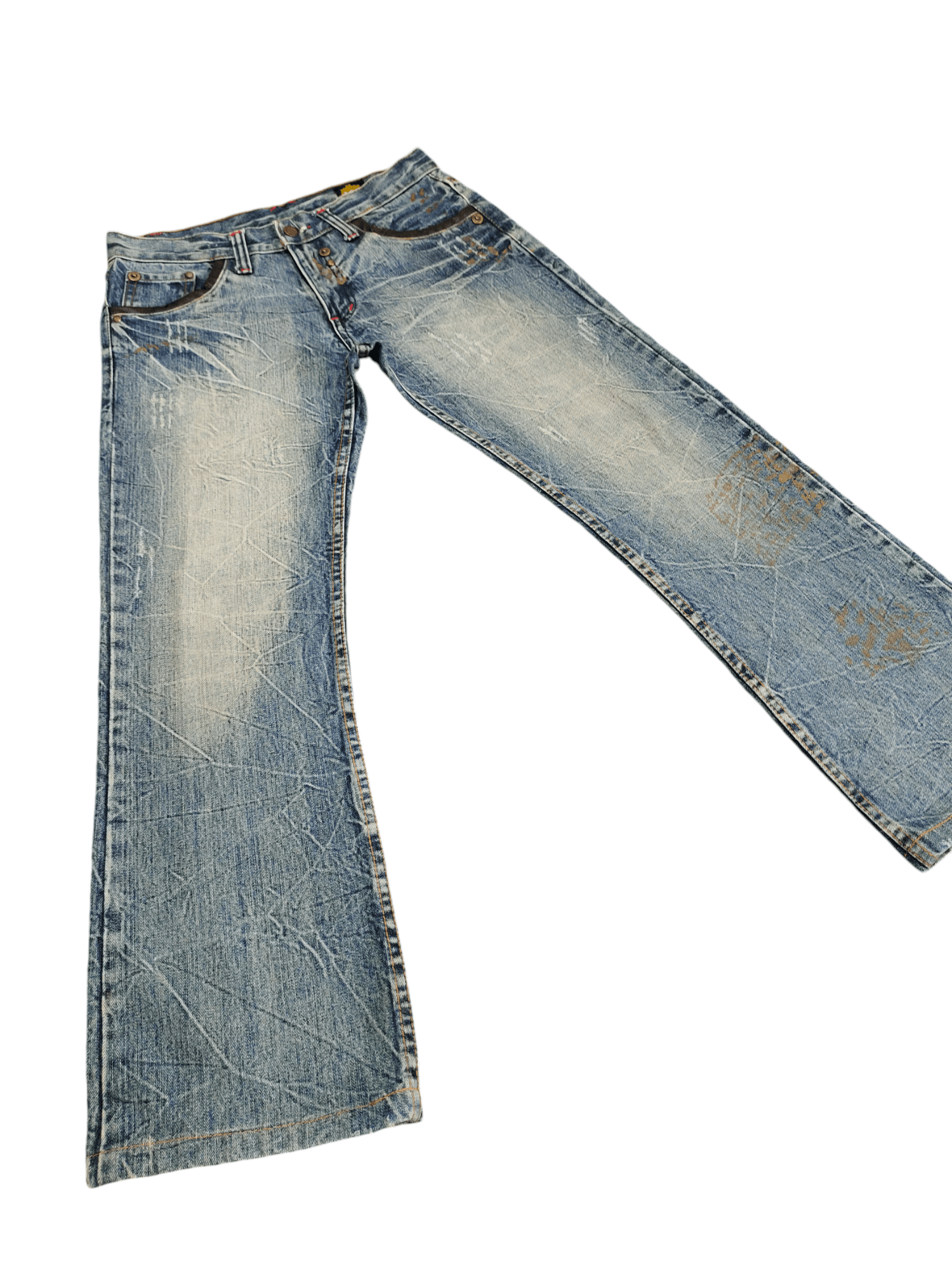 Hysteric Glamour Flare Jeans Legend Of Glamour Studded Distress Denim Bootcut Size US 30 / EU 46 - 2 Thumbnail