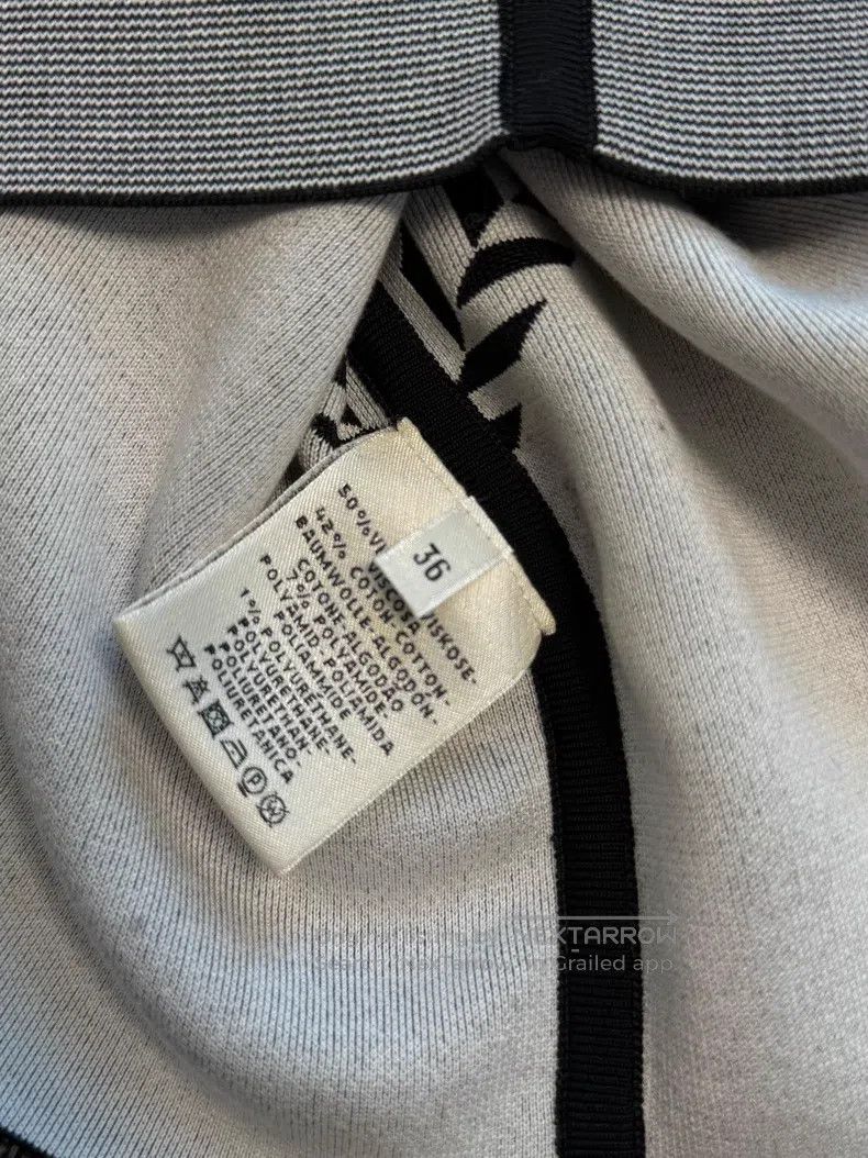 Hermes Hermes Black, white, and gray color block knitted dress Size XS / US 0-2 / IT 36-38 - 5 Thumbnail