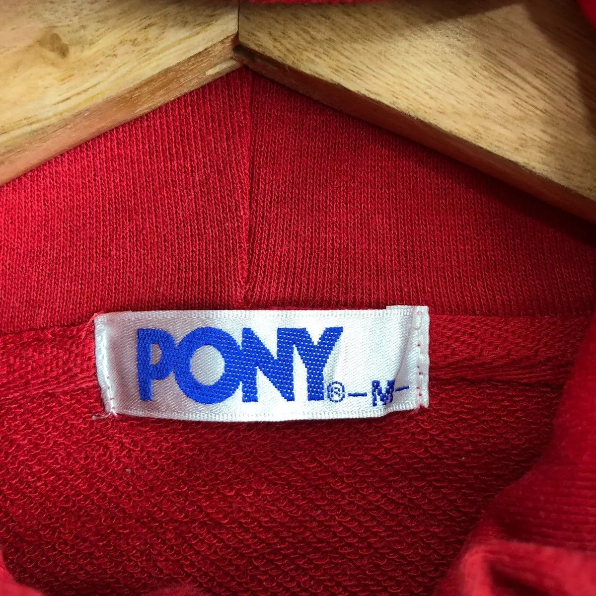 PONY Vtg 90’ PONY SKATEBOARD Hip Hop Red Hoodie Jacket Pullover Size M / US 6-8 / IT 42-44 - 4 Thumbnail