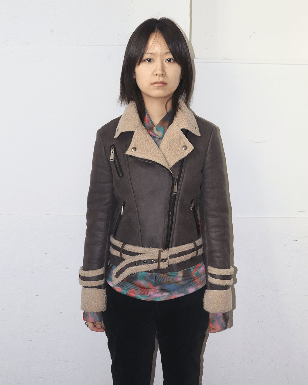 Dsquared2 Dsquared2 AW09 Bovine Calf Leather Shearling Rider Jacket Size S / US 4 / IT 40 - 2 Thumbnail