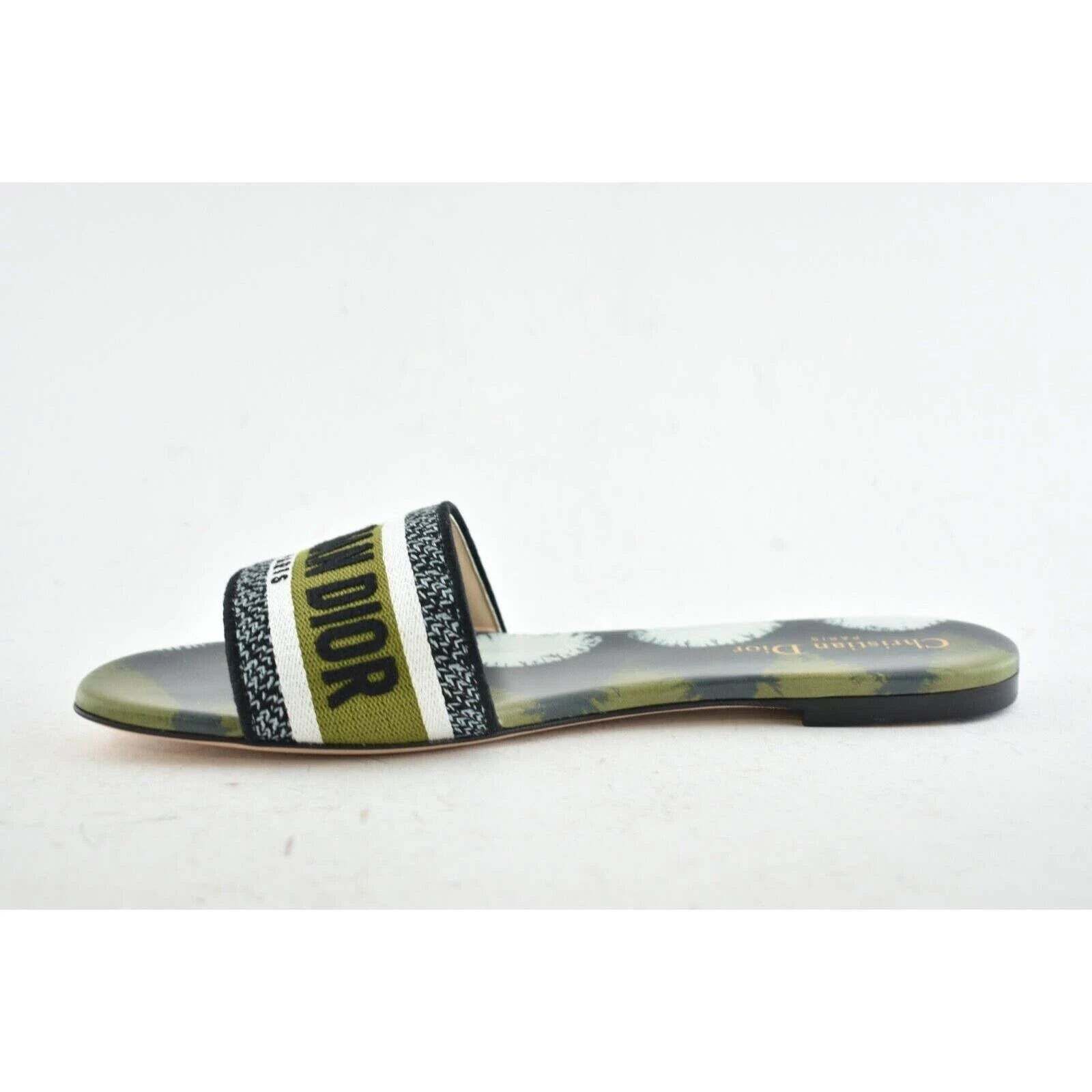 Dior Dway Tie Dye Embroidered Logo Slide Mule Flat Sandal 40 Size US 10 / IT 40 - 9 Thumbnail