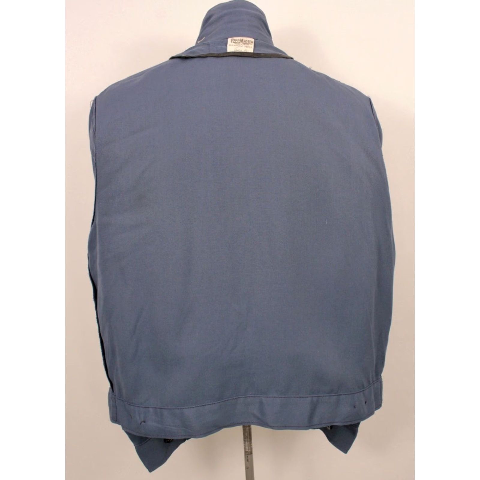 Vintage Topp Master Work Jacket Shirt 1960s VTG Blue Rayon Blend 60s Size US XS / EU 42 / 0 - 3 Thumbnail