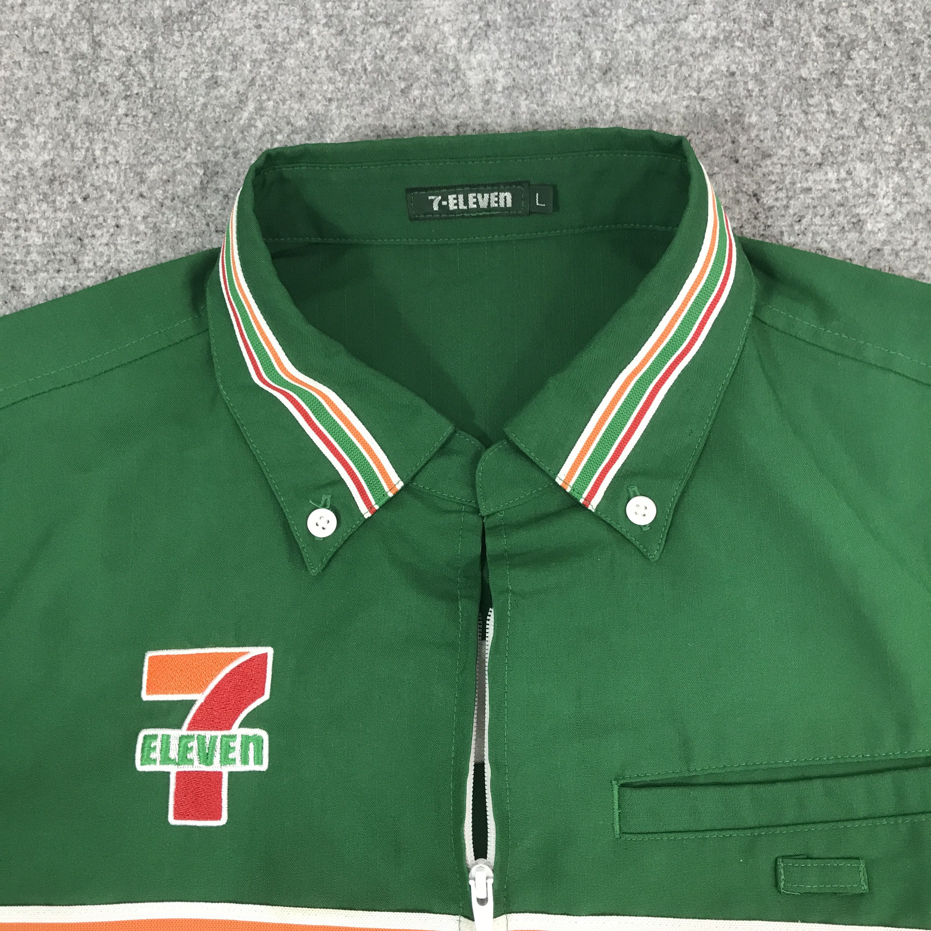 Japanese Brand Vintage 7 eleven japan Uniform green overshirt Size US L / EU 52-54 / 3 - 7 Thumbnail