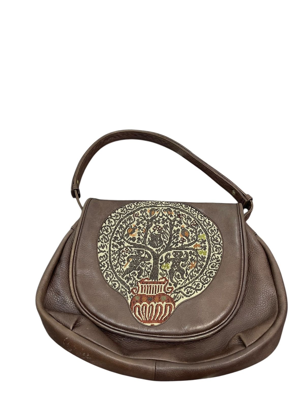Japanese Brand Full Leather Michiko Kuge Vtg Japan Shoulder Bag 1🟩6 Size ONE SIZE - 5 Thumbnail