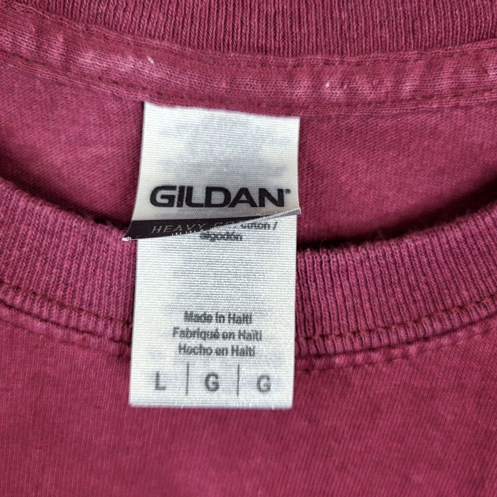Gildan Gildan Heavy Cotton T-Shirt Mens Size L Red Short Sleeve Crew Neck Cotton Jersey Logo Regular Fit ??? Size US L / EU 52-54 / 3 - 2 Thumbnail