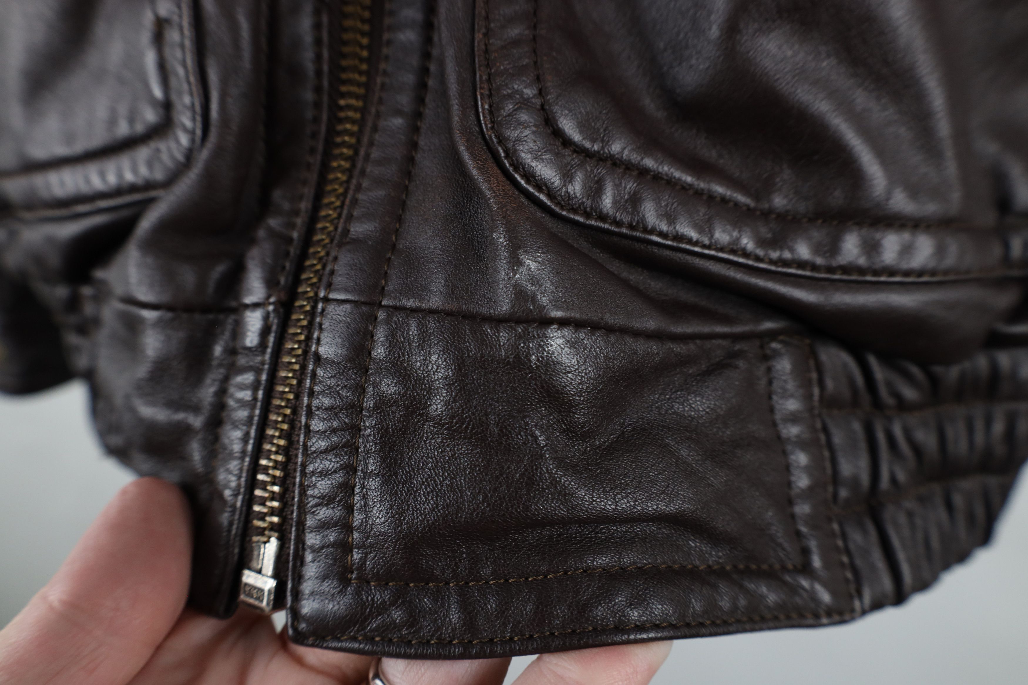 Vintage Vintage 90s Streetwear Quilted Leather Flight Bomber Jacket Size US M / EU 48-50 / 2 - 7 Thumbnail