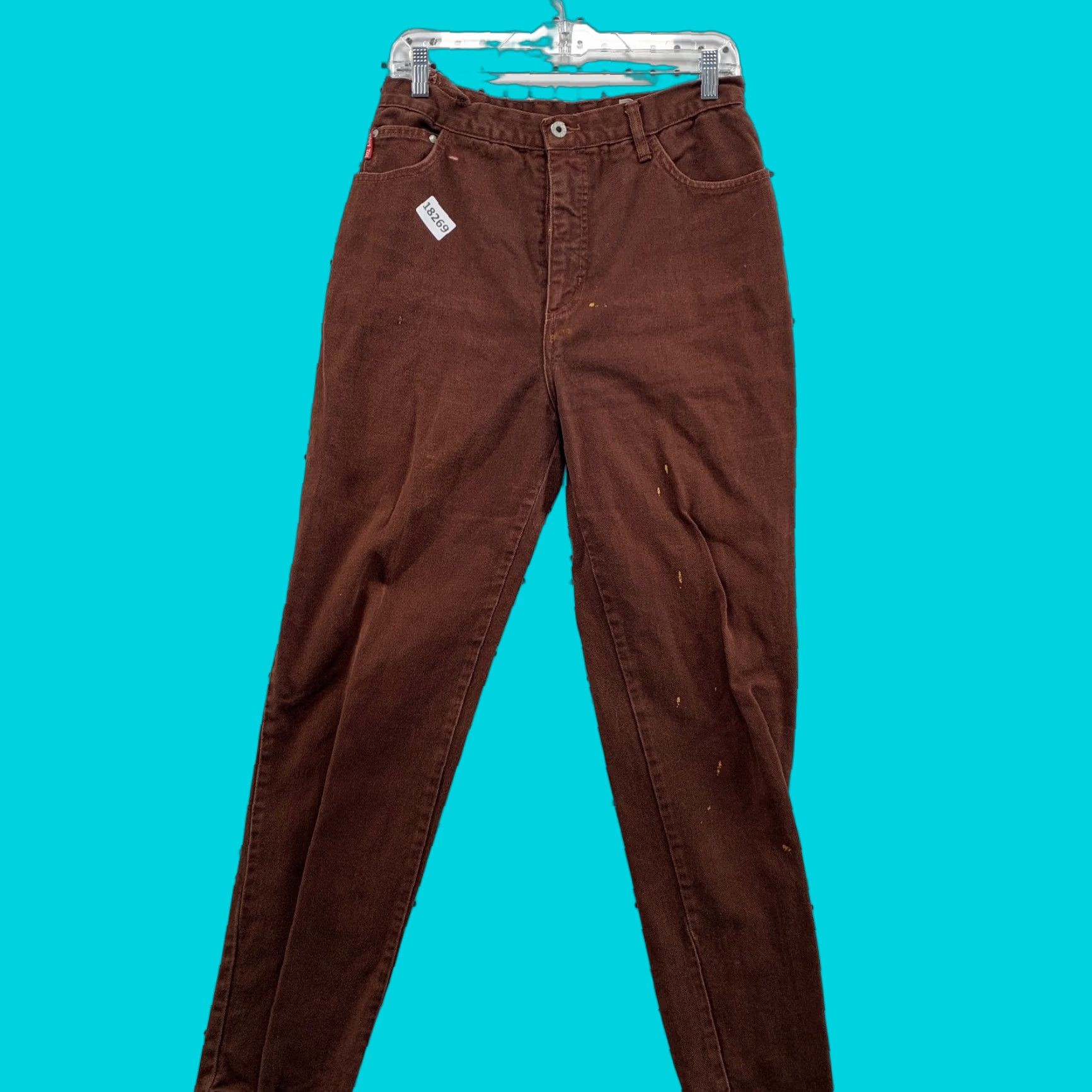 Denime VINTAGE C'est Toi Jeans Tapered Brown Denim 29 29.5 Inseam 29 Waist 29 USA Made Womens Size 29" - 1 Thumbnail