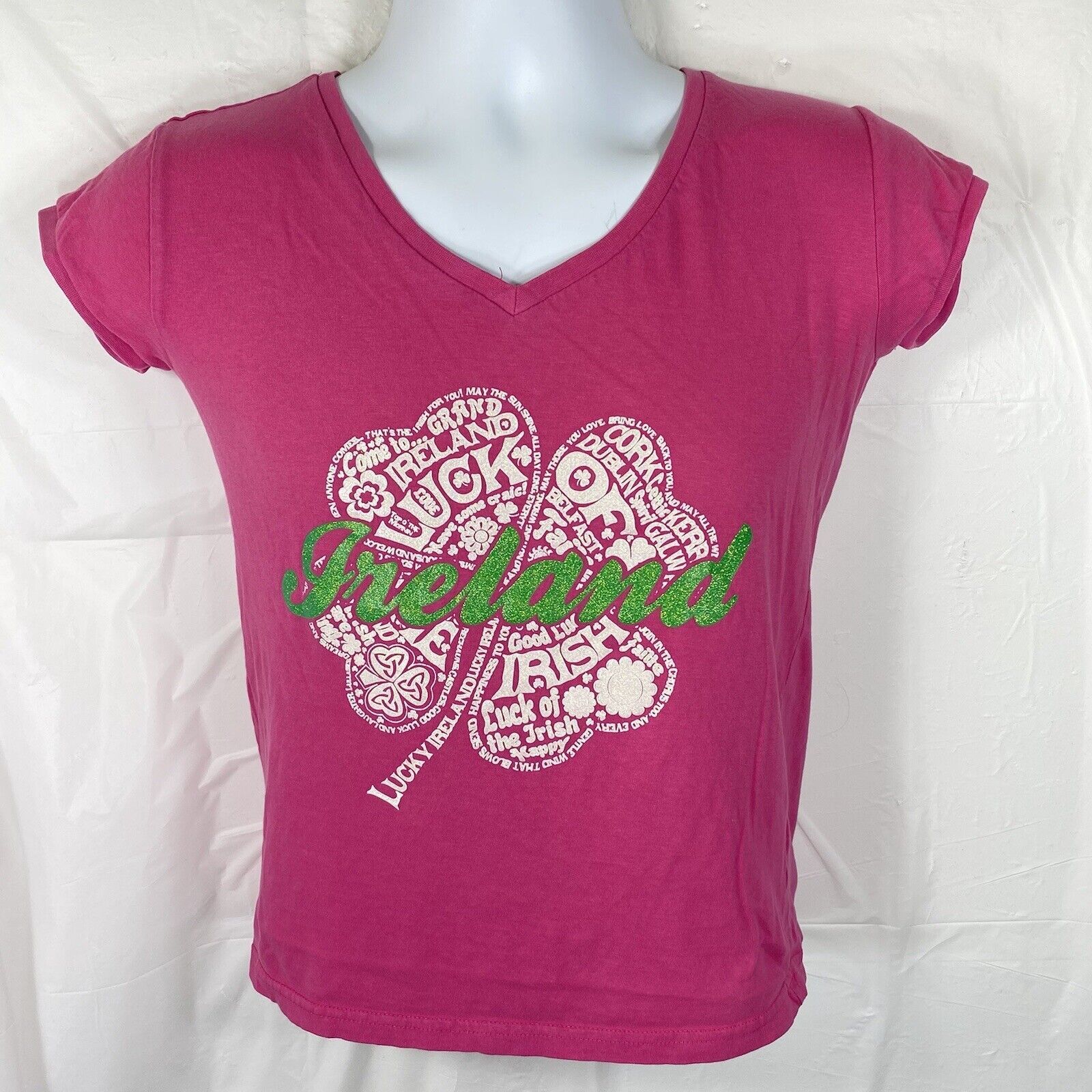 Traditional Weatherwear Traditional Craftwear Small Ireland Glitter Graphic T Shirt Size S / US 4 / IT 40 - 1 Thumbnail