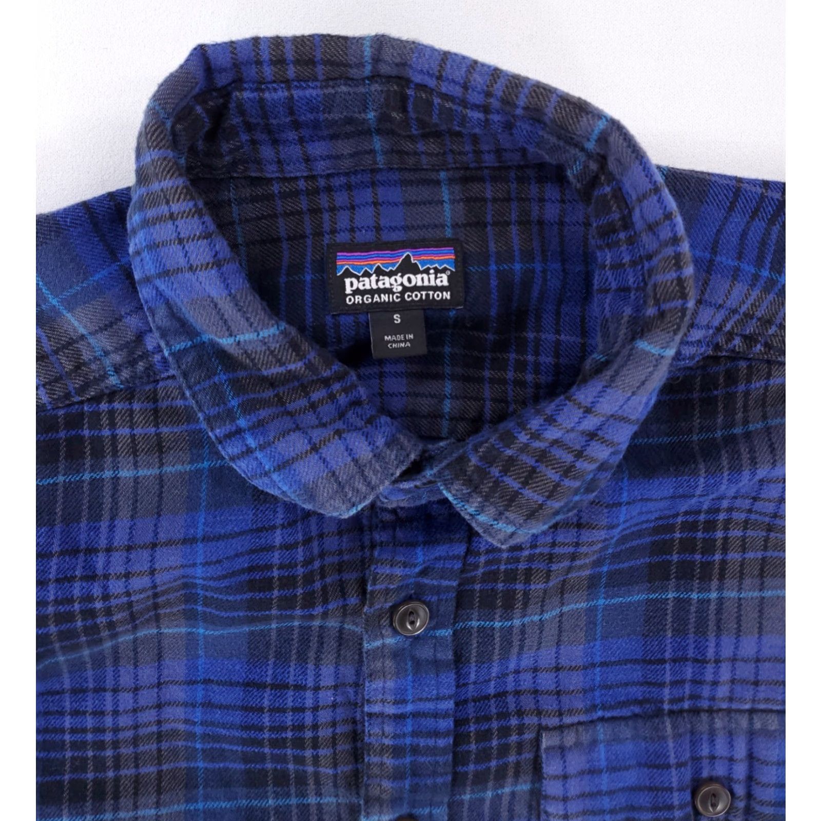 Patagonia Patagonia Fjord Flannel Button-Up Shirt Blue Black Plaid Long Sleeve Mens S Size US S / EU 44-46 / 1 - 2 Thumbnail