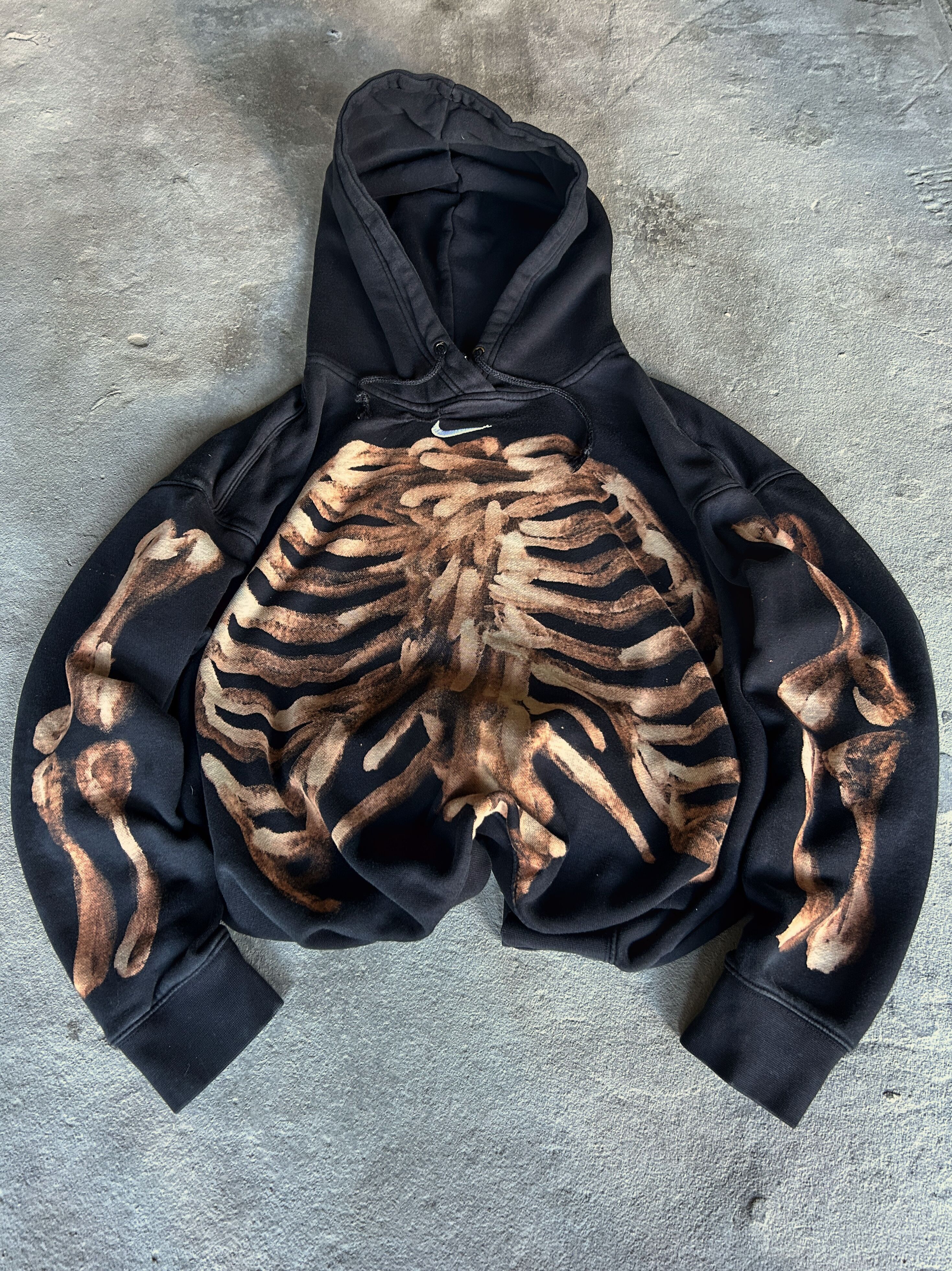 Nike × Vintage Vintage Streetwear Kapital Style Nike Skeleton Hoodie 90s Size US M / EU 48-50 / 2 - 1 Thumbnail