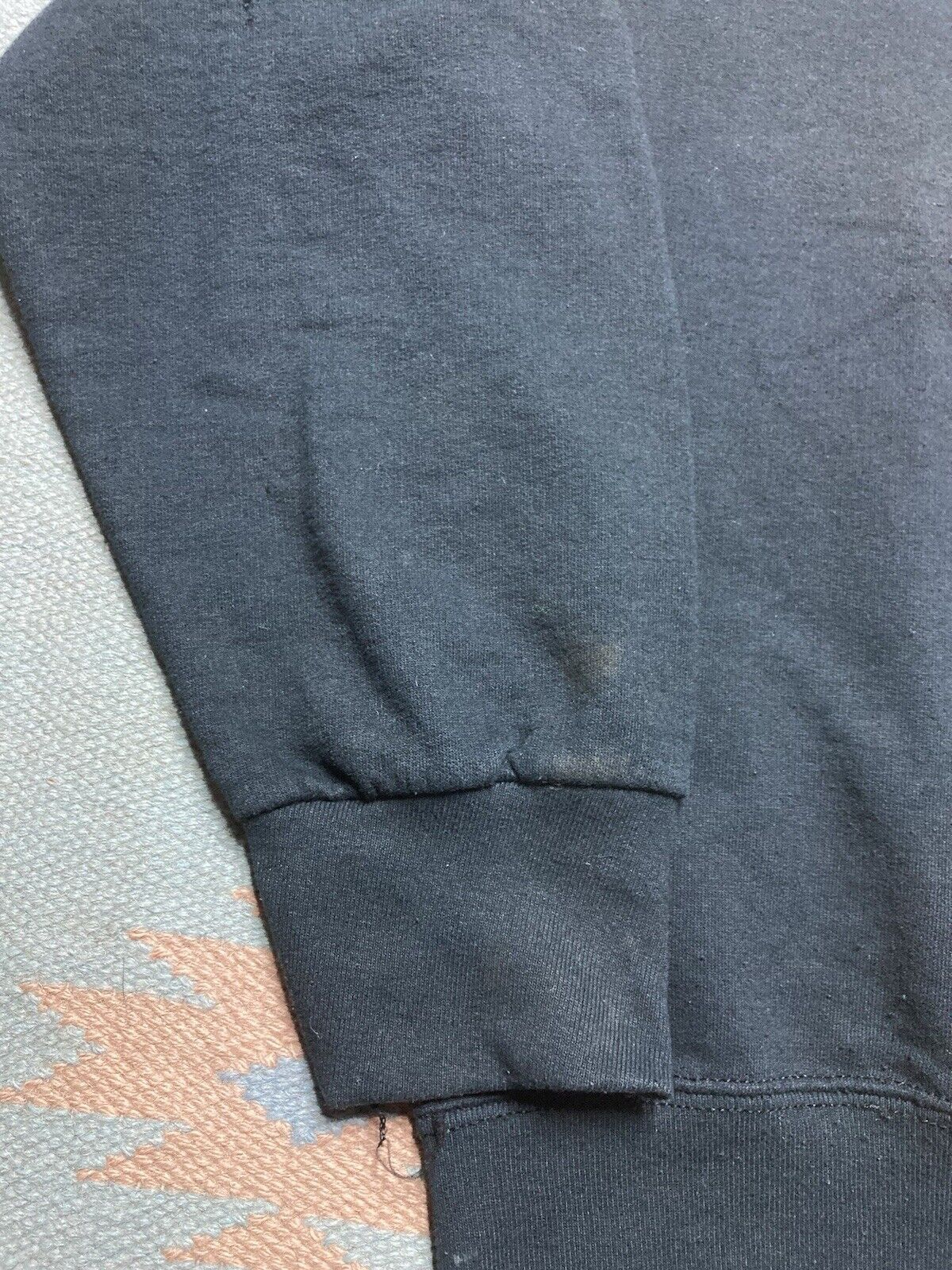 Vintage 80s sweatshirt blank black grunge goth faded distressed XL Size US XL / EU 56 / 4 - 6 Thumbnail