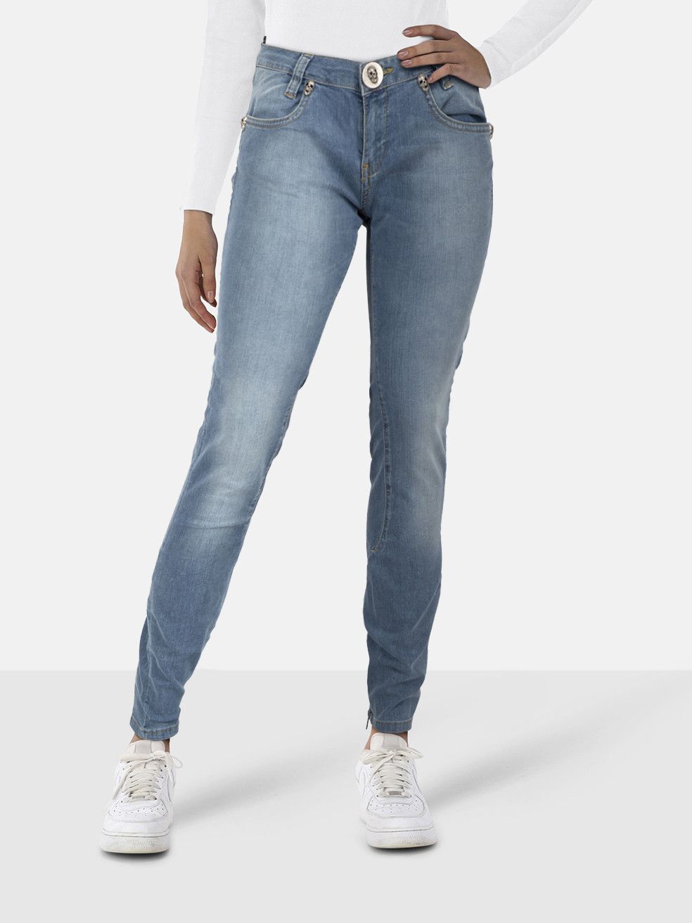Philipp Plein Blue Denim Skill Detail Skinny Jeans Size 28" / US 6 / IT 42 - 1 Thumbnail
